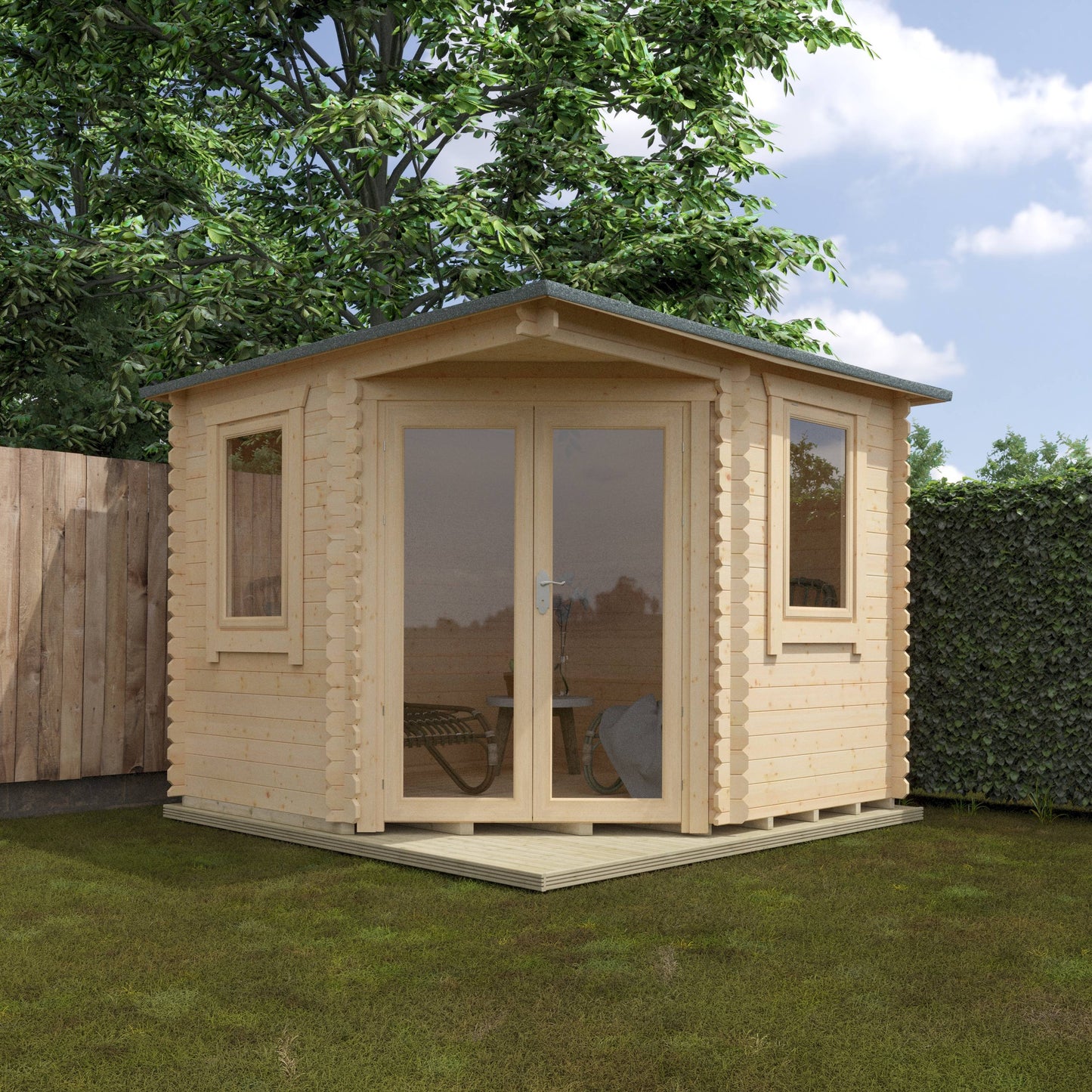 The Bradwell Corner 28mm - Log Cabins - Plymouth Sheds