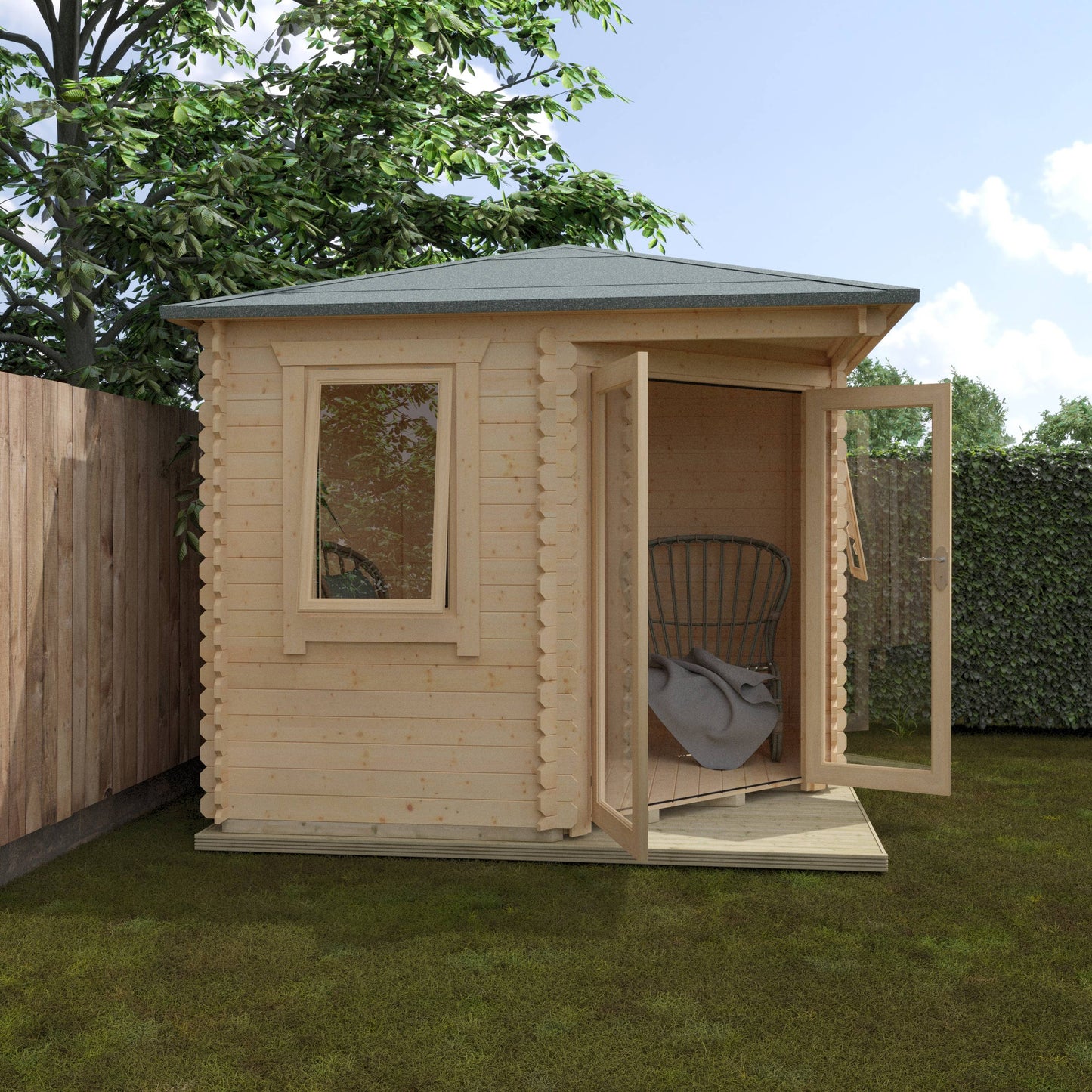 The Bradwell Corner 28mm - Log Cabins - Plymouth Sheds