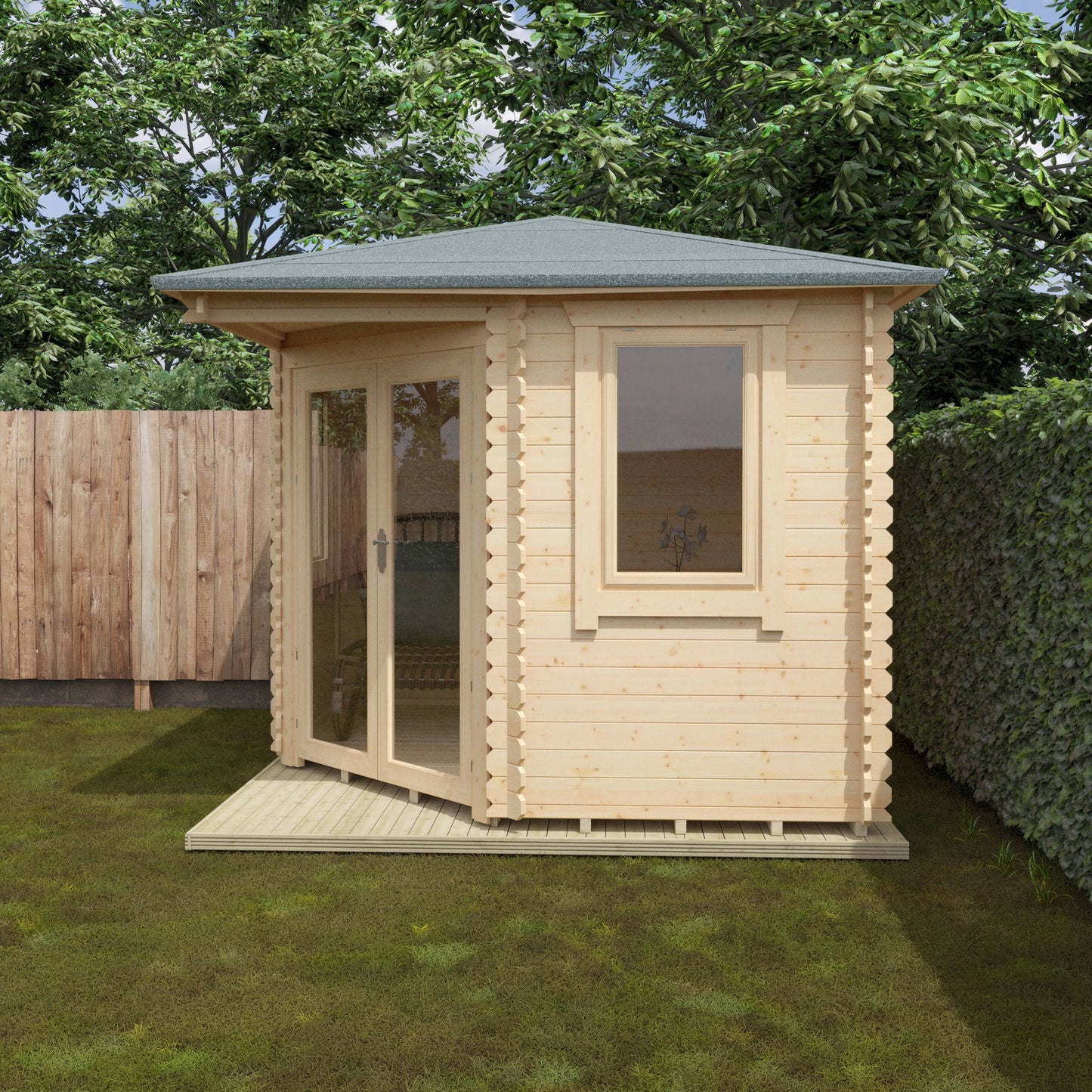 The Bradwell Corner 28mm - Log Cabins - Plymouth Sheds
