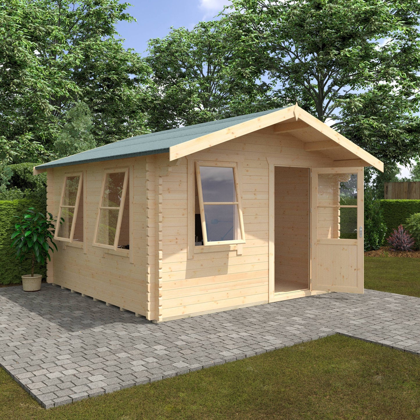 The Carrington 28mm/44mm - Log Cabins - Plymouth Sheds