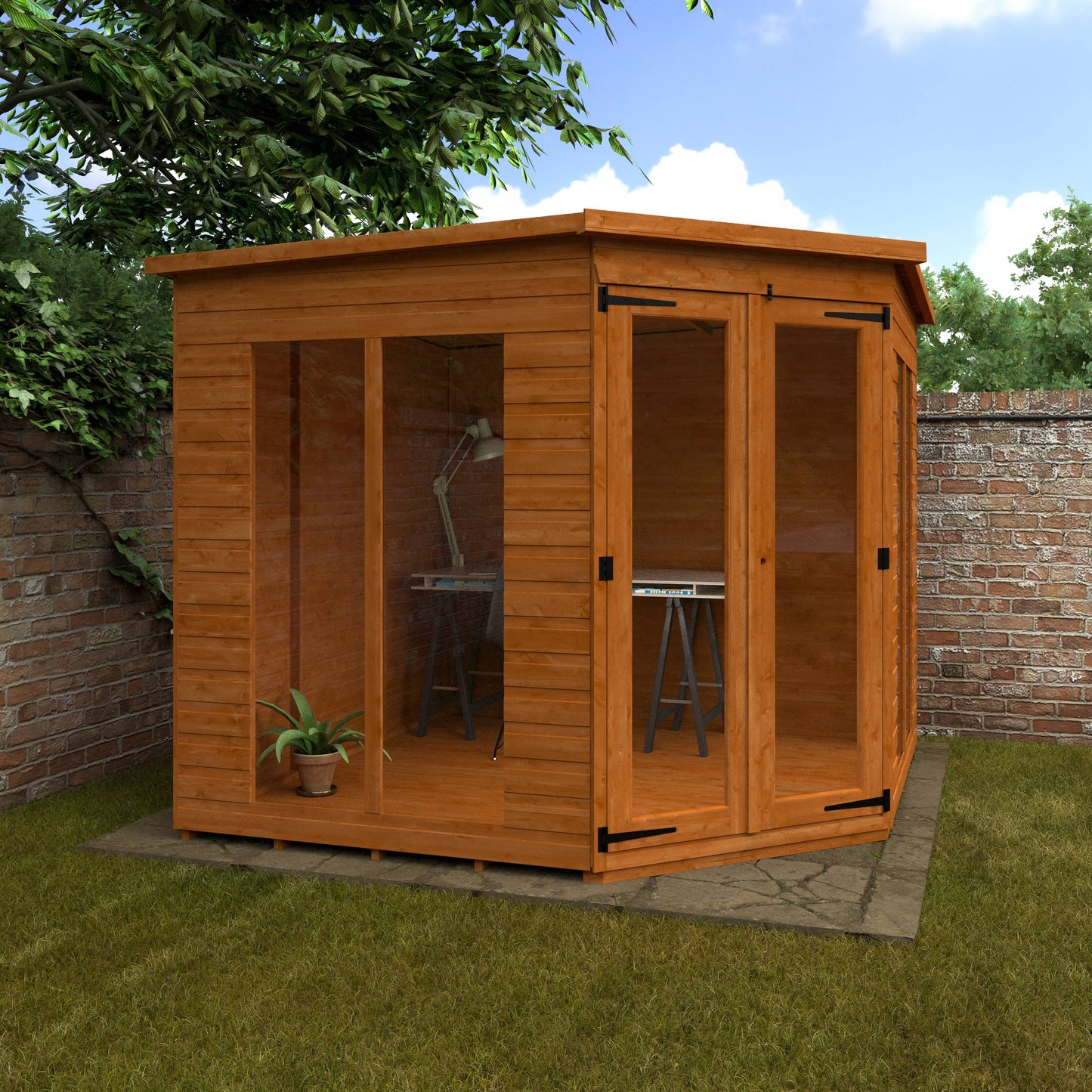 Full Pane Cornerhouse - Standard Summerhouse - Plymouth Sheds