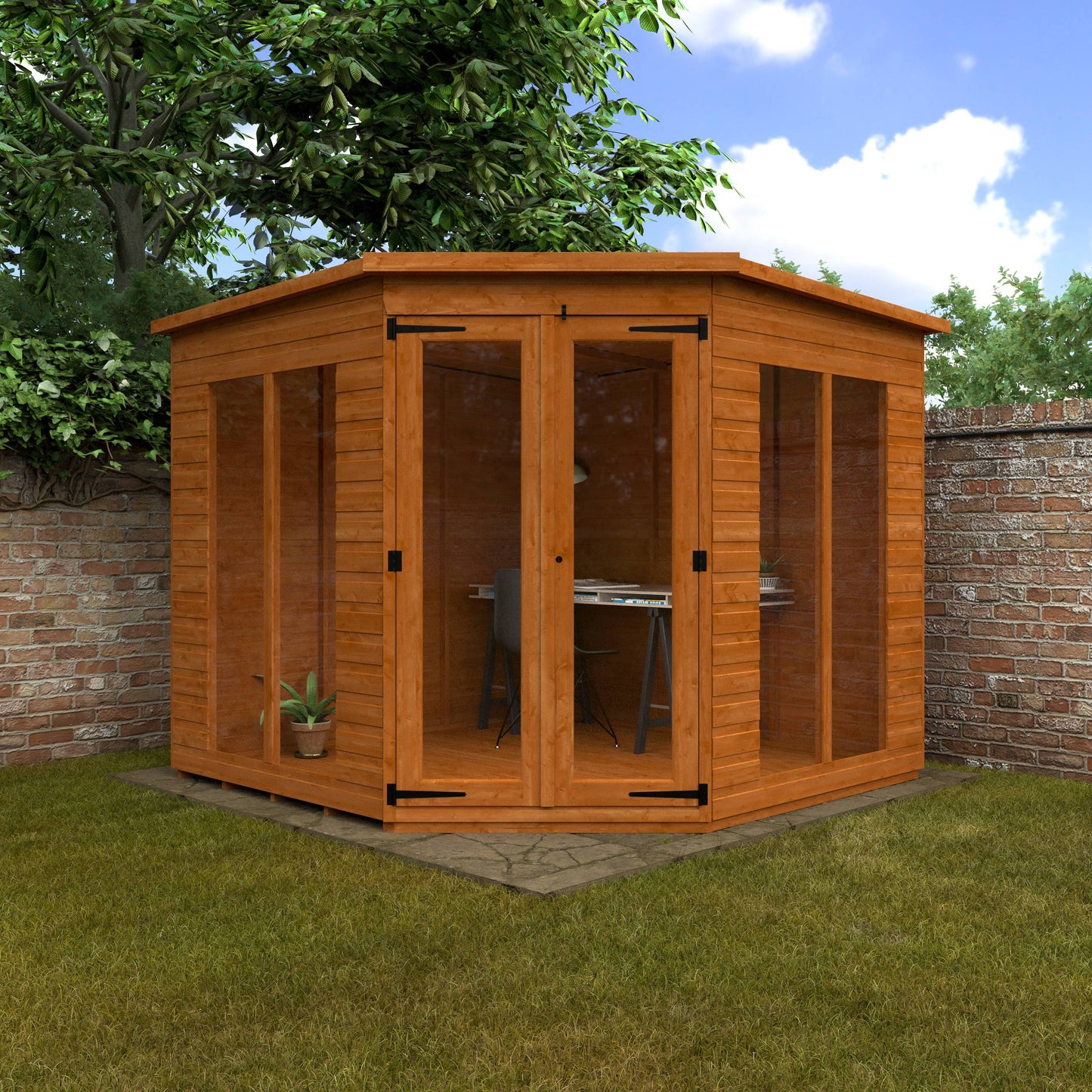 Full Pane Cornerhouse - Standard Summerhouse - Plymouth Sheds