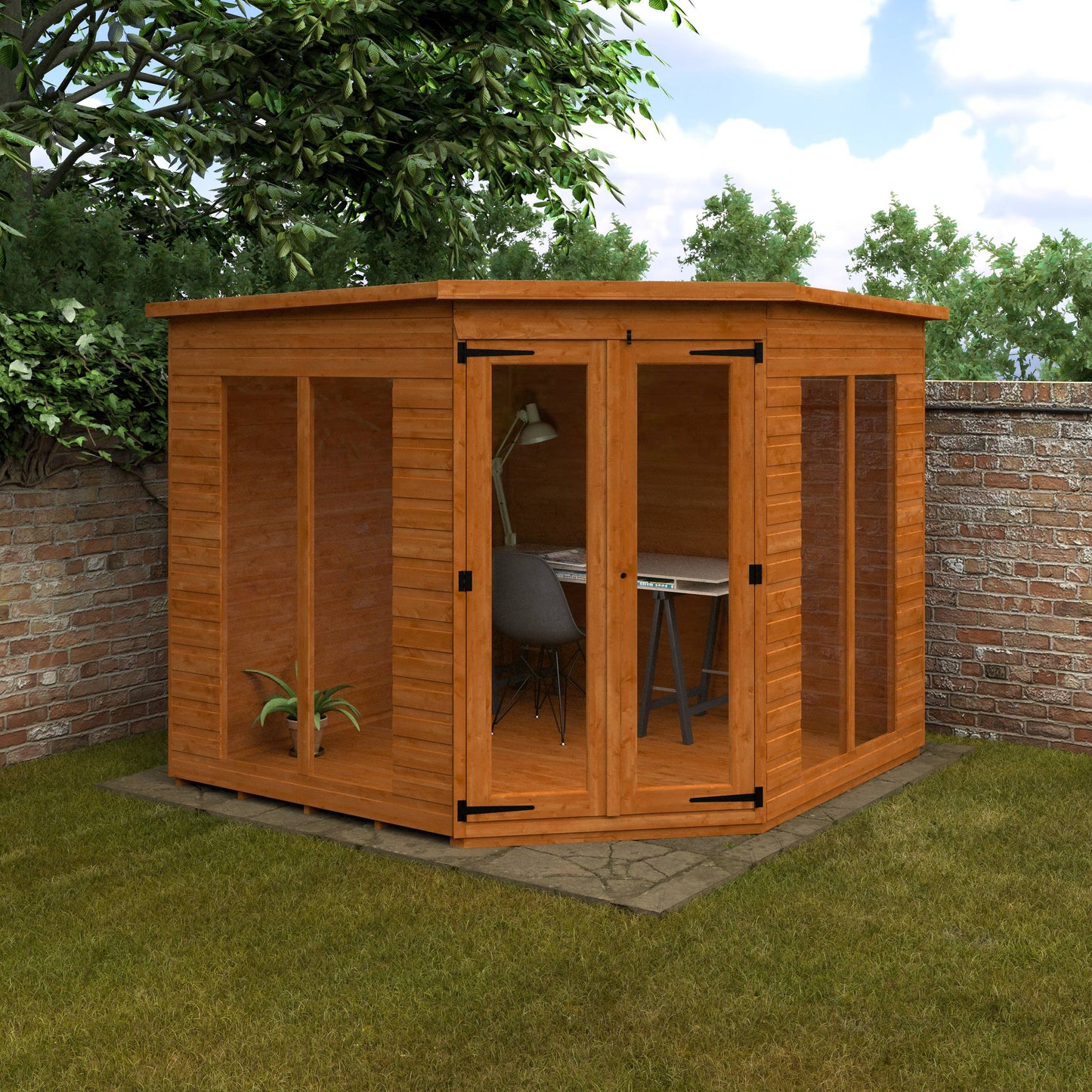 Full Pane Cornerhouse - Standard Summerhouse - Plymouth Sheds