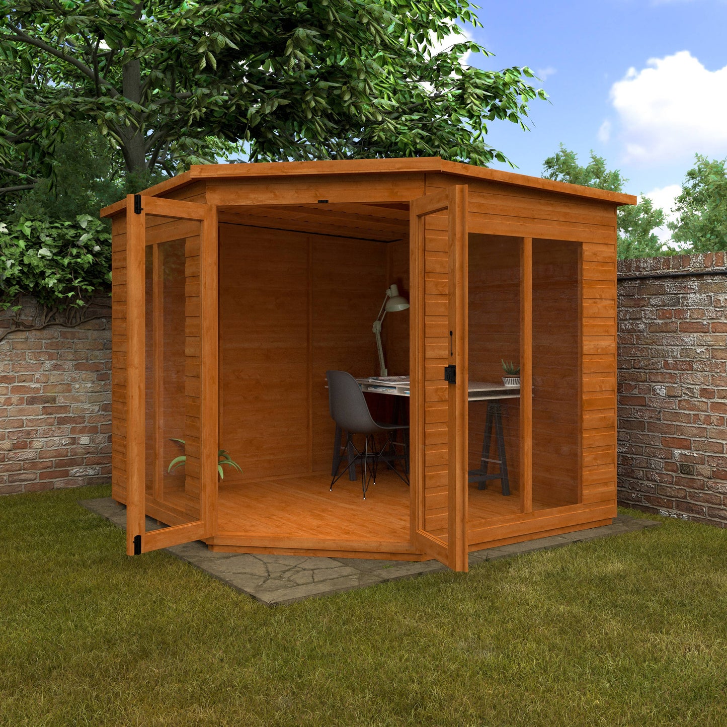 Full Pane Cornerhouse - Standard Summerhouse - Plymouth Sheds