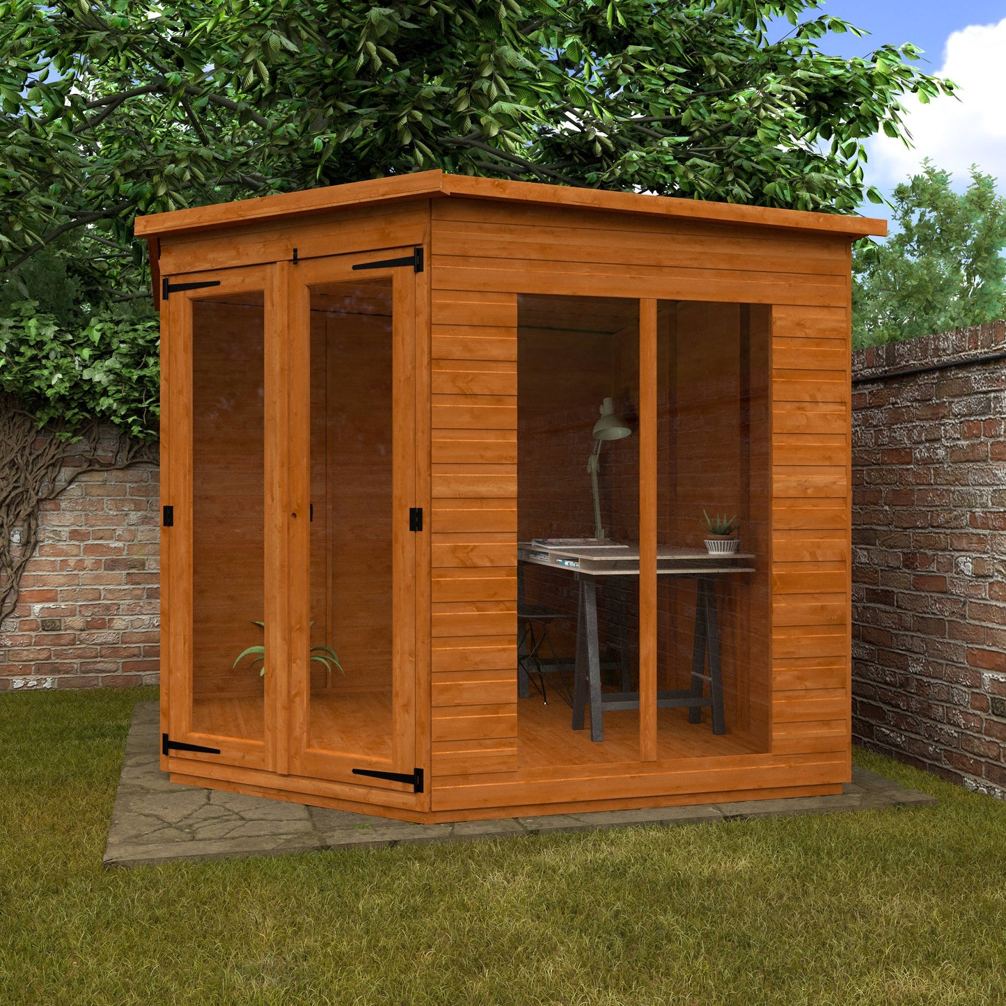 Full Pane Cornerhouse - Standard Summerhouse - Plymouth Sheds