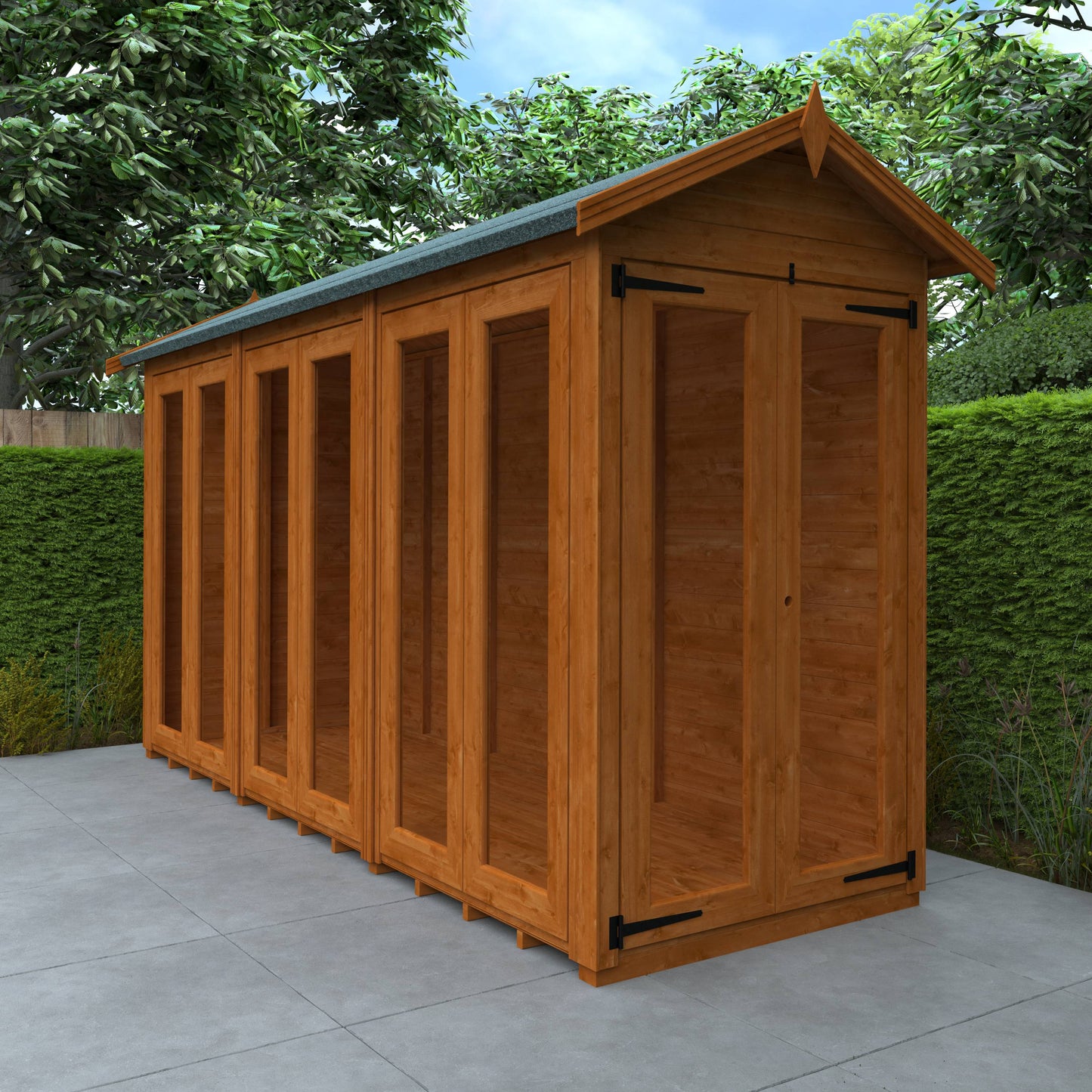 Flex Apex Full Pane Summerhouse - Cabin Bars - Plymouth Sheds