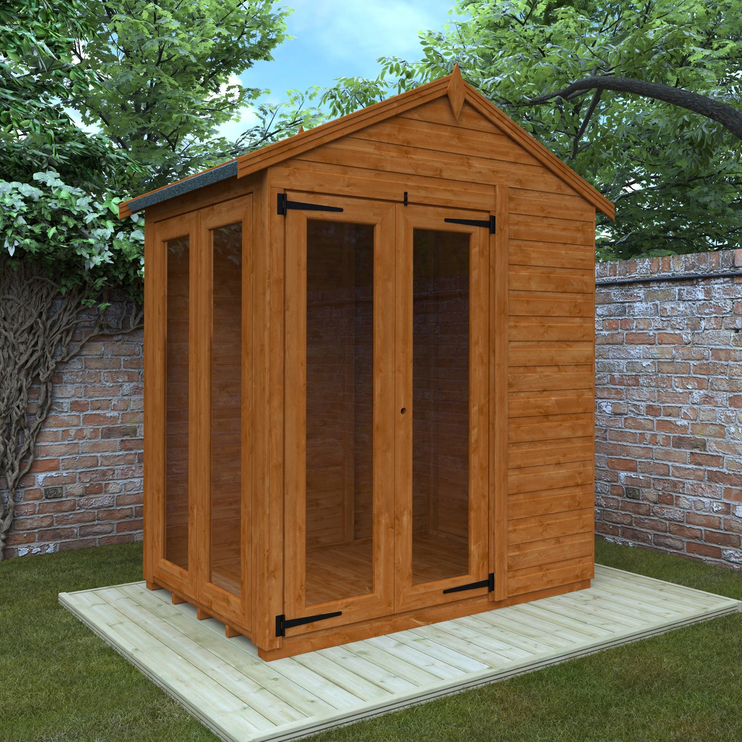 Flex Apex Full Pane Summerhouse - Cabin Bars - Plymouth Sheds
