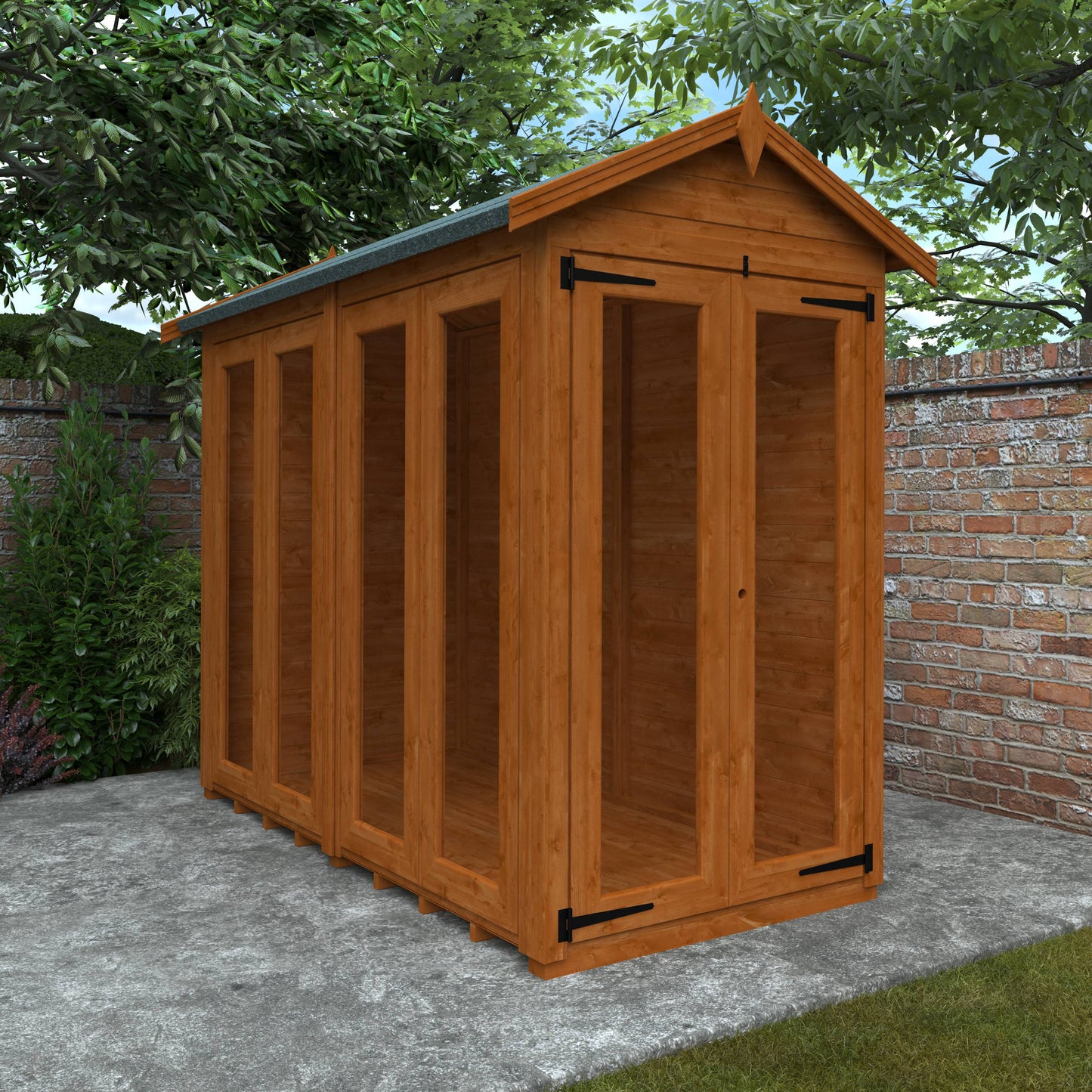 Flex Apex Full Pane Summerhouse - Cabin Bars - Plymouth Sheds