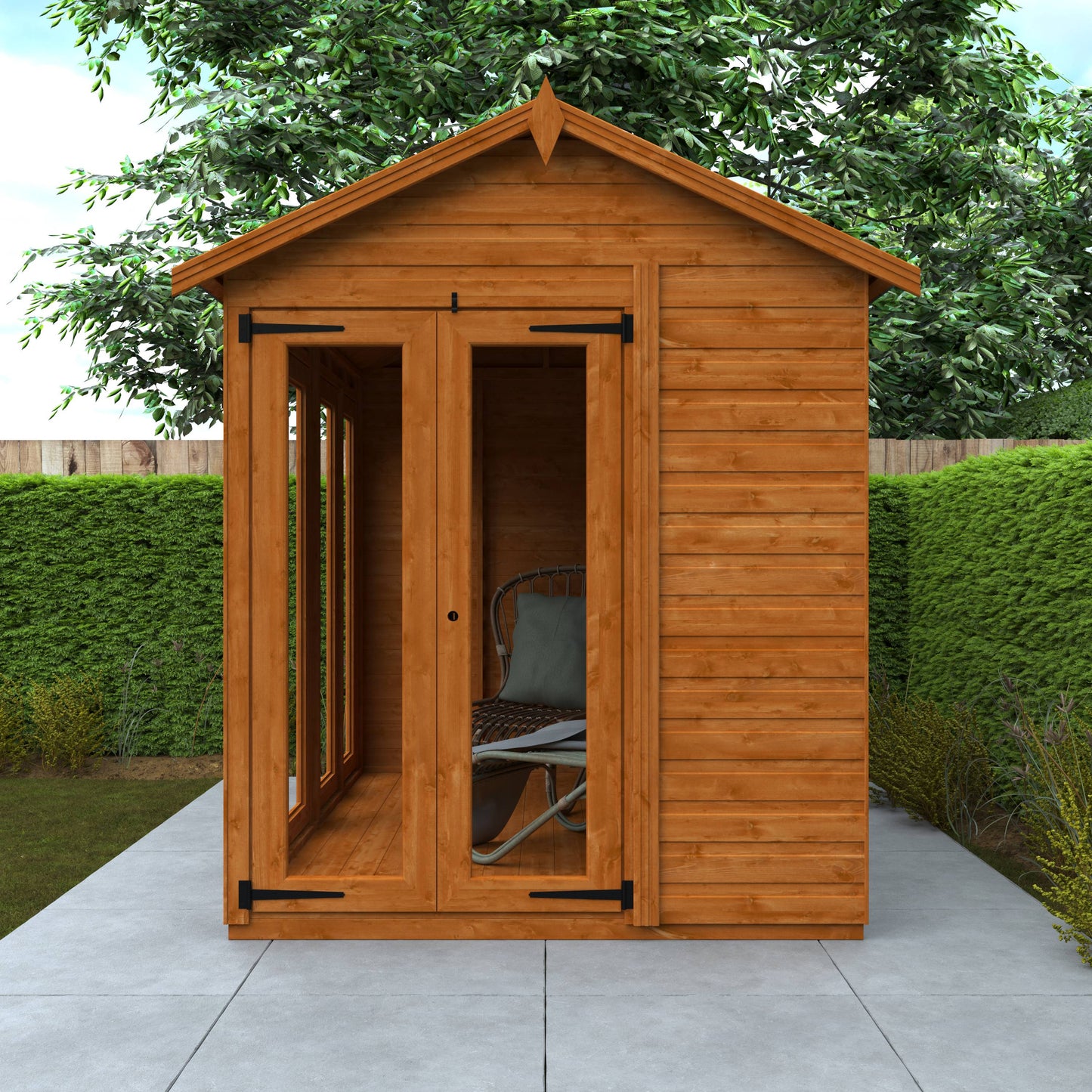 Flex Apex Full Pane Summerhouse - Cabin Bars - Plymouth Sheds