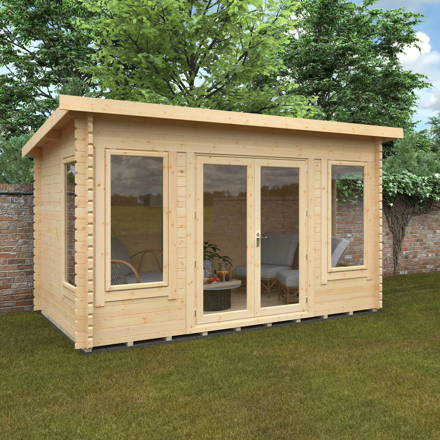 The Hatfield 44mm - Log Cabins - Plymouth Sheds