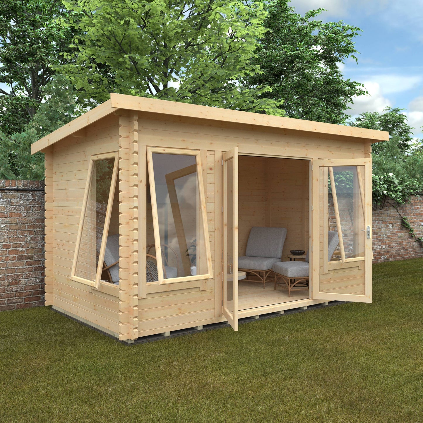 The Hatfield 44mm - Log Cabins - Plymouth Sheds
