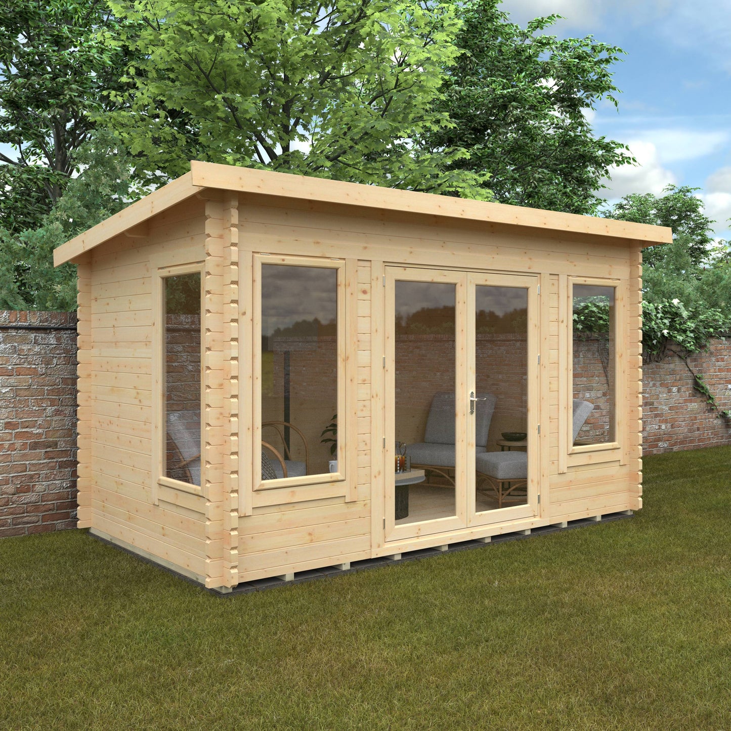 The Hatfield 44mm - Log Cabins - Plymouth Sheds