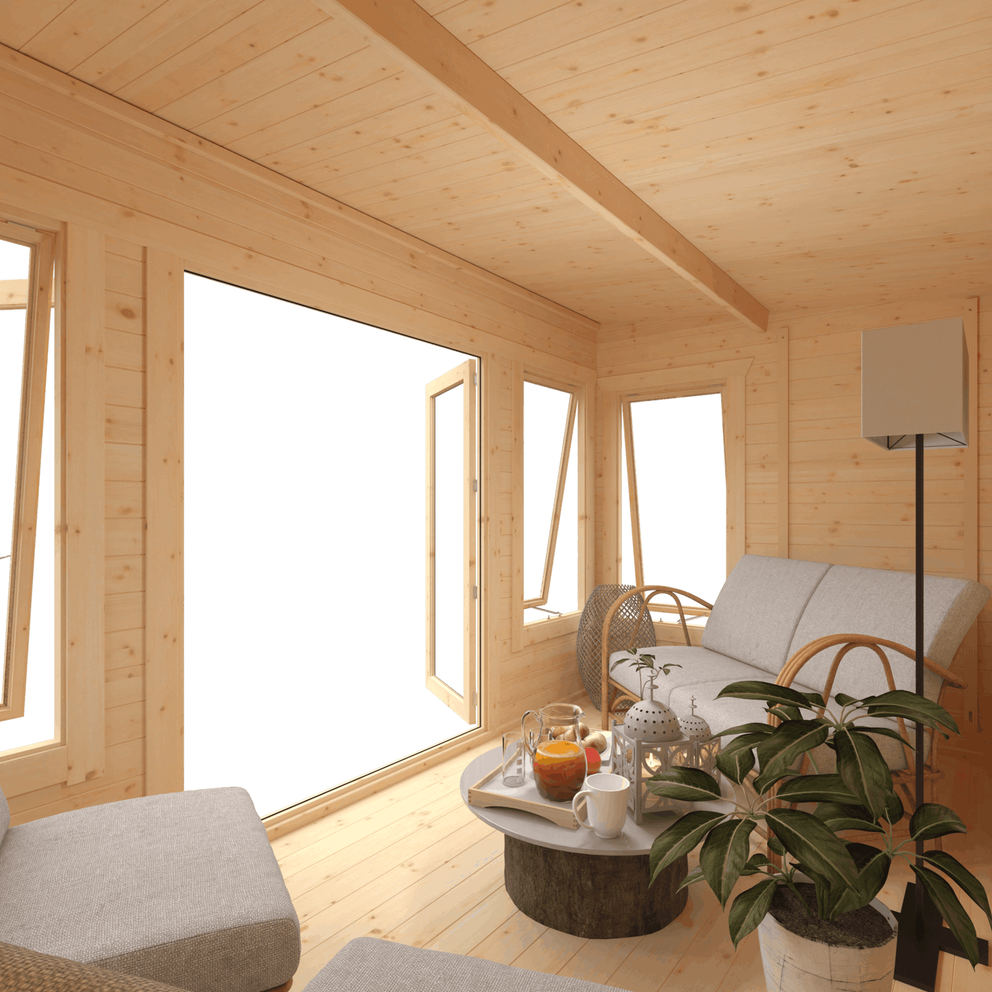 The Hatfield 44mm - Log Cabins - Plymouth Sheds