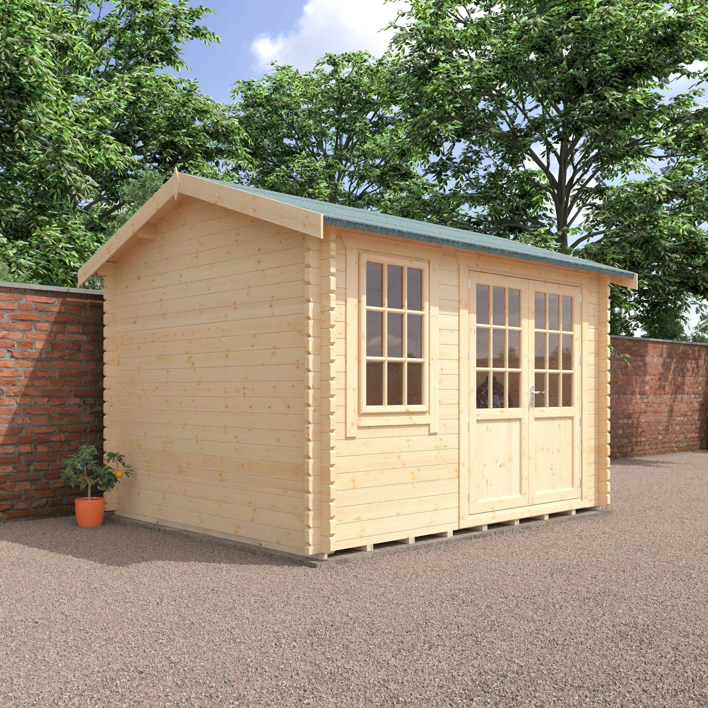 The Henley 28mm/44mm - Log Cabins - Plymouth Sheds