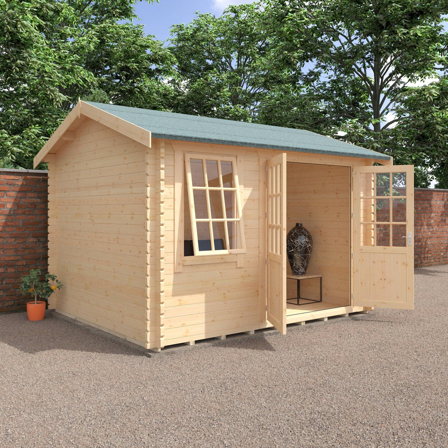 The Henley 28mm/44mm - Log Cabins - Plymouth Sheds
