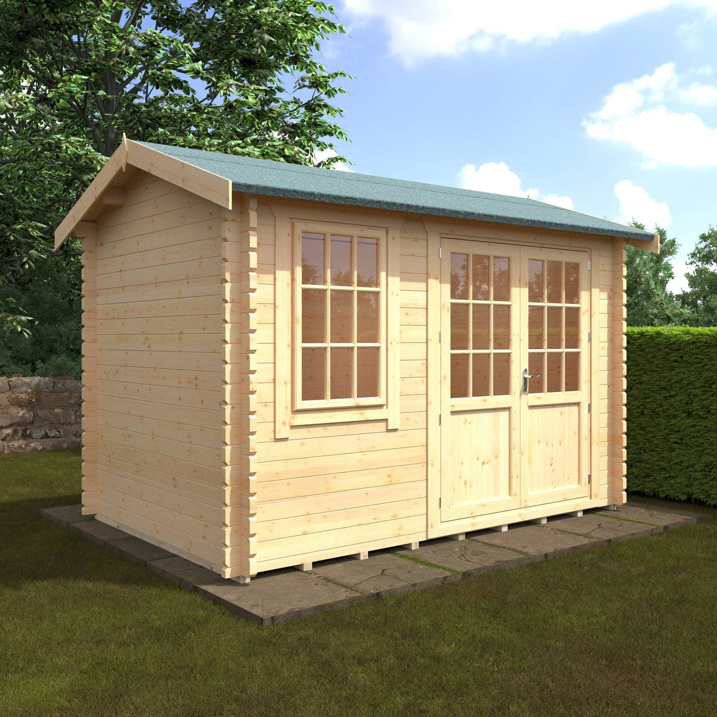 The Henley 28mm/44mm - Log Cabins - Plymouth Sheds