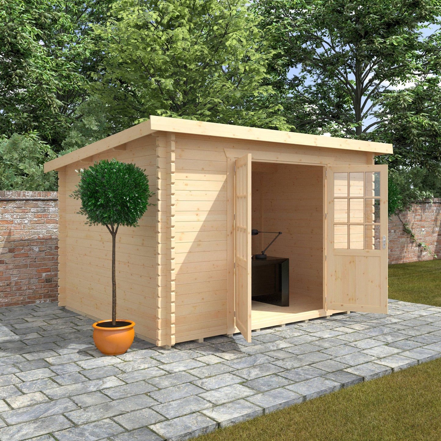 The Kingsley 28mm/44mm - Log Cabins - Plymouth Sheds