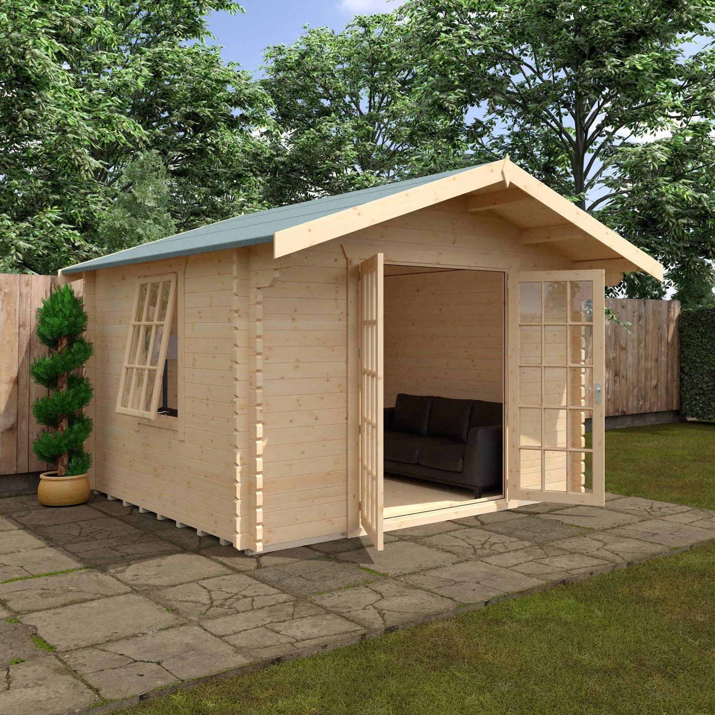 The Lotherton 28mm/44mm - Log Cabins - Plymouth Sheds