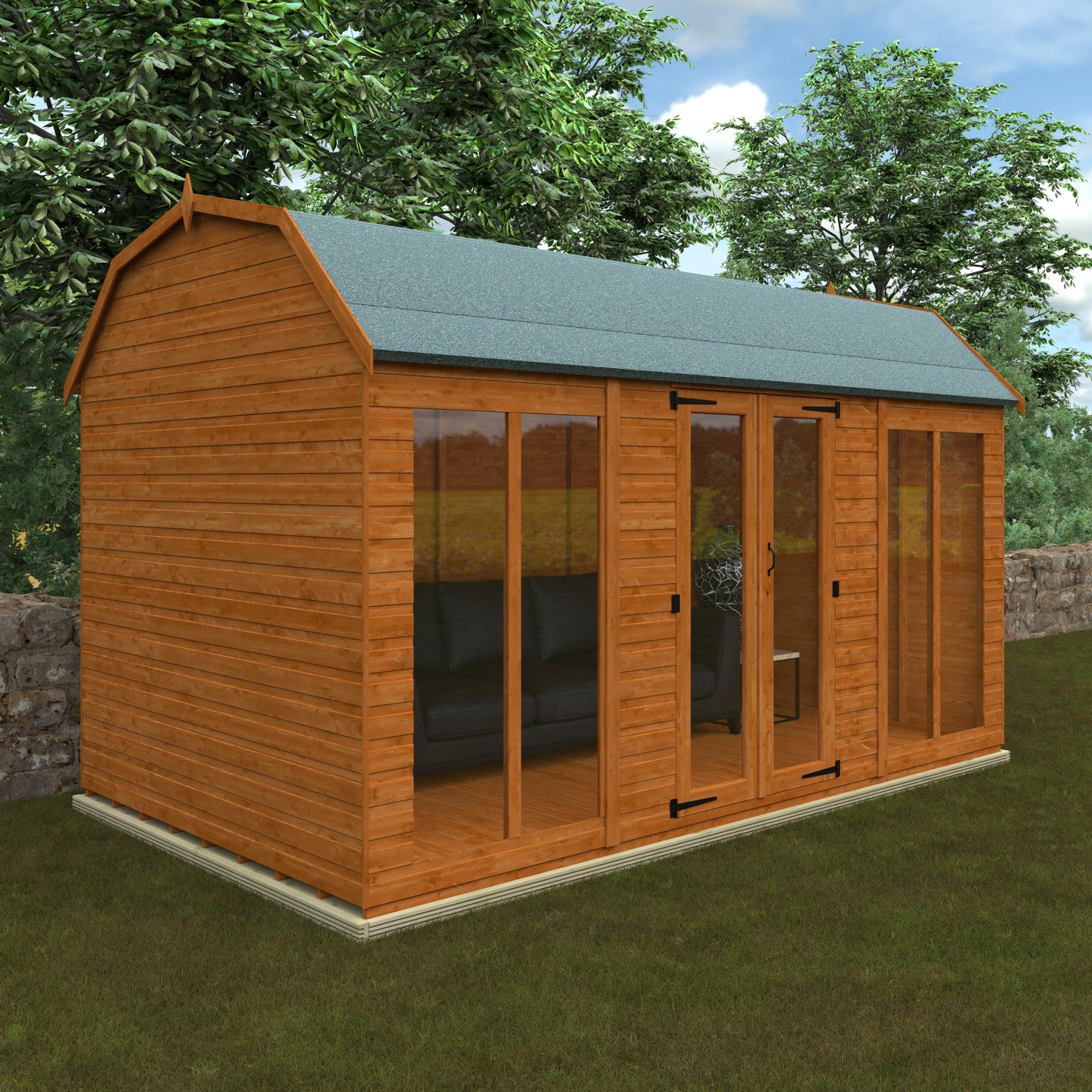 Full Pane Barn Roof Summerhouse