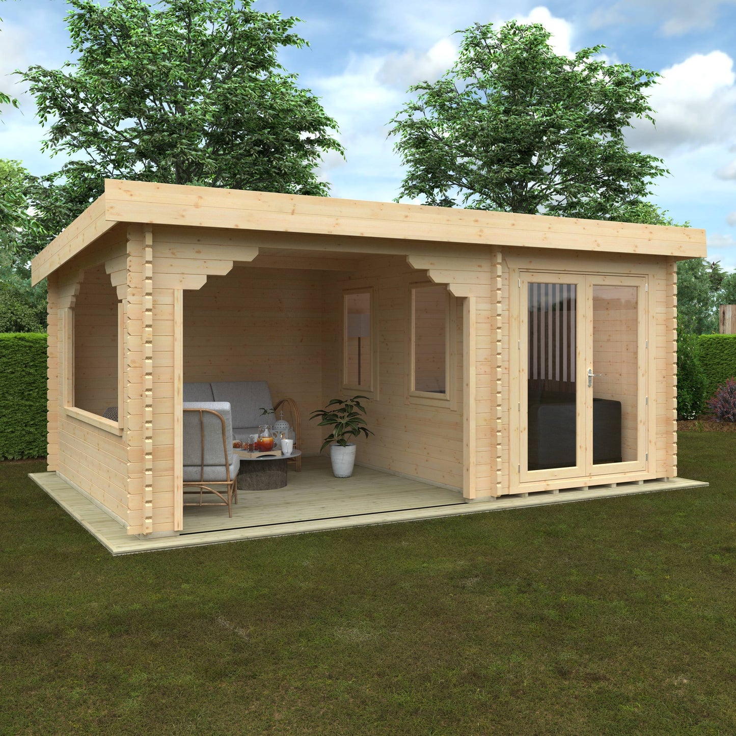 The Payton 44mm - Log Cabins - Plymouth Sheds