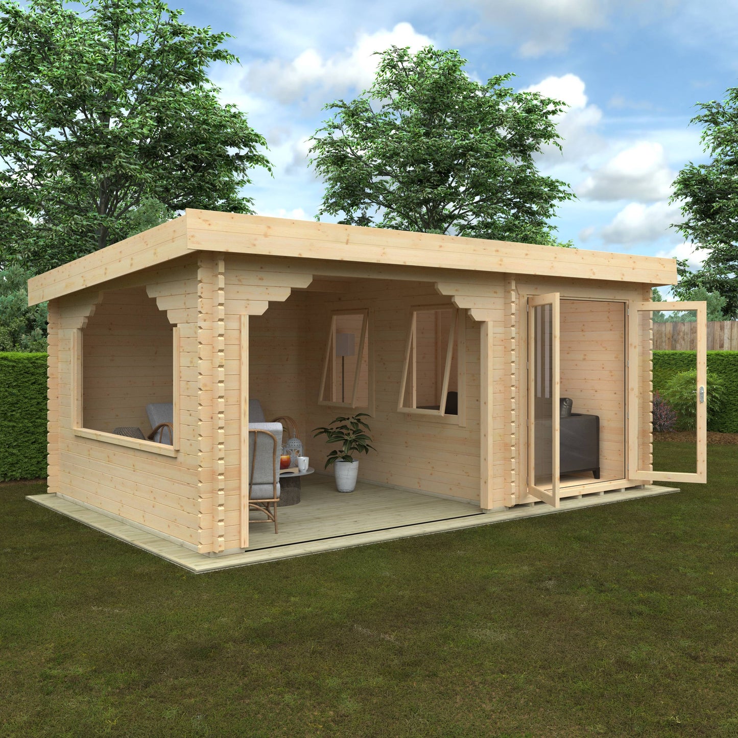 The Payton 44mm - Log Cabins - Plymouth Sheds