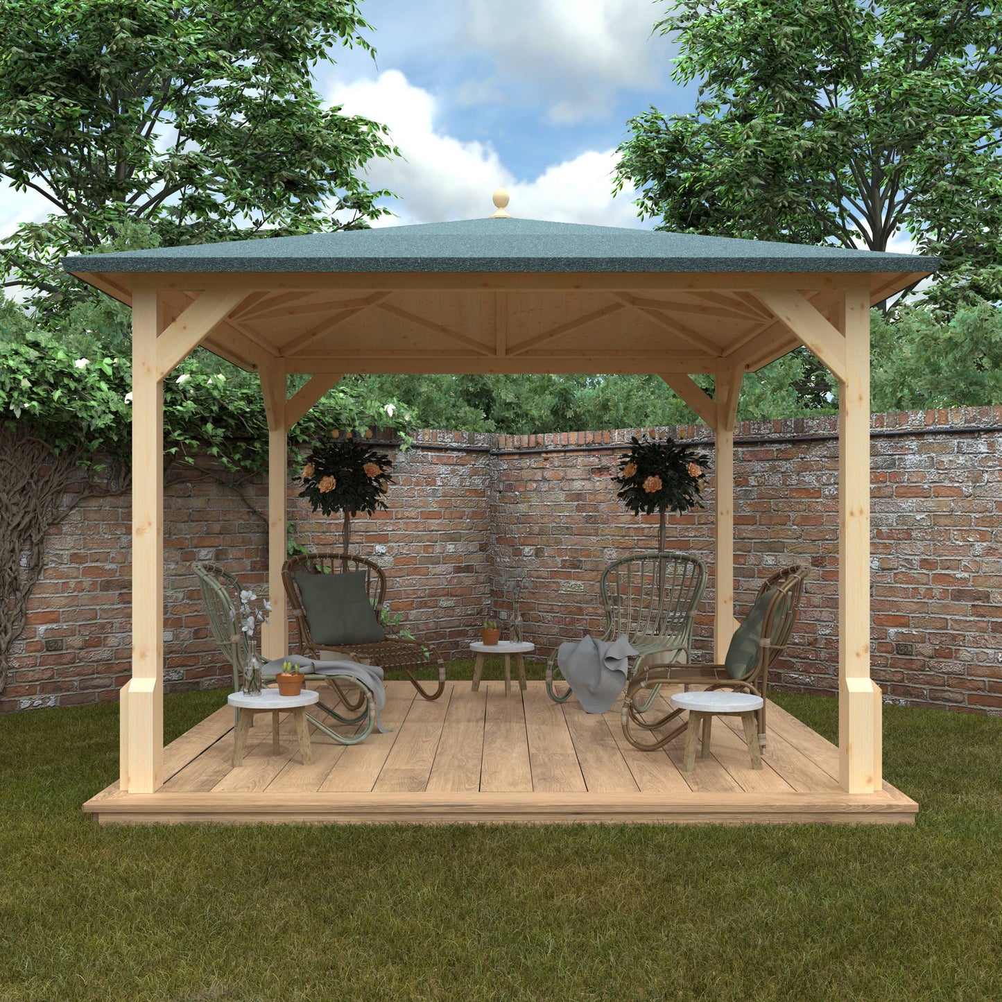 The Roofed Pergola - Cabin Bars - Plymouth Sheds