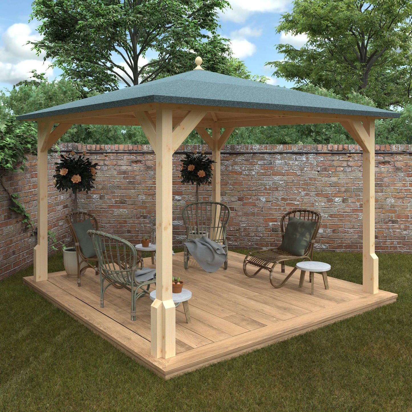 The Roofed Pergola - Cabin Bars - Plymouth Sheds