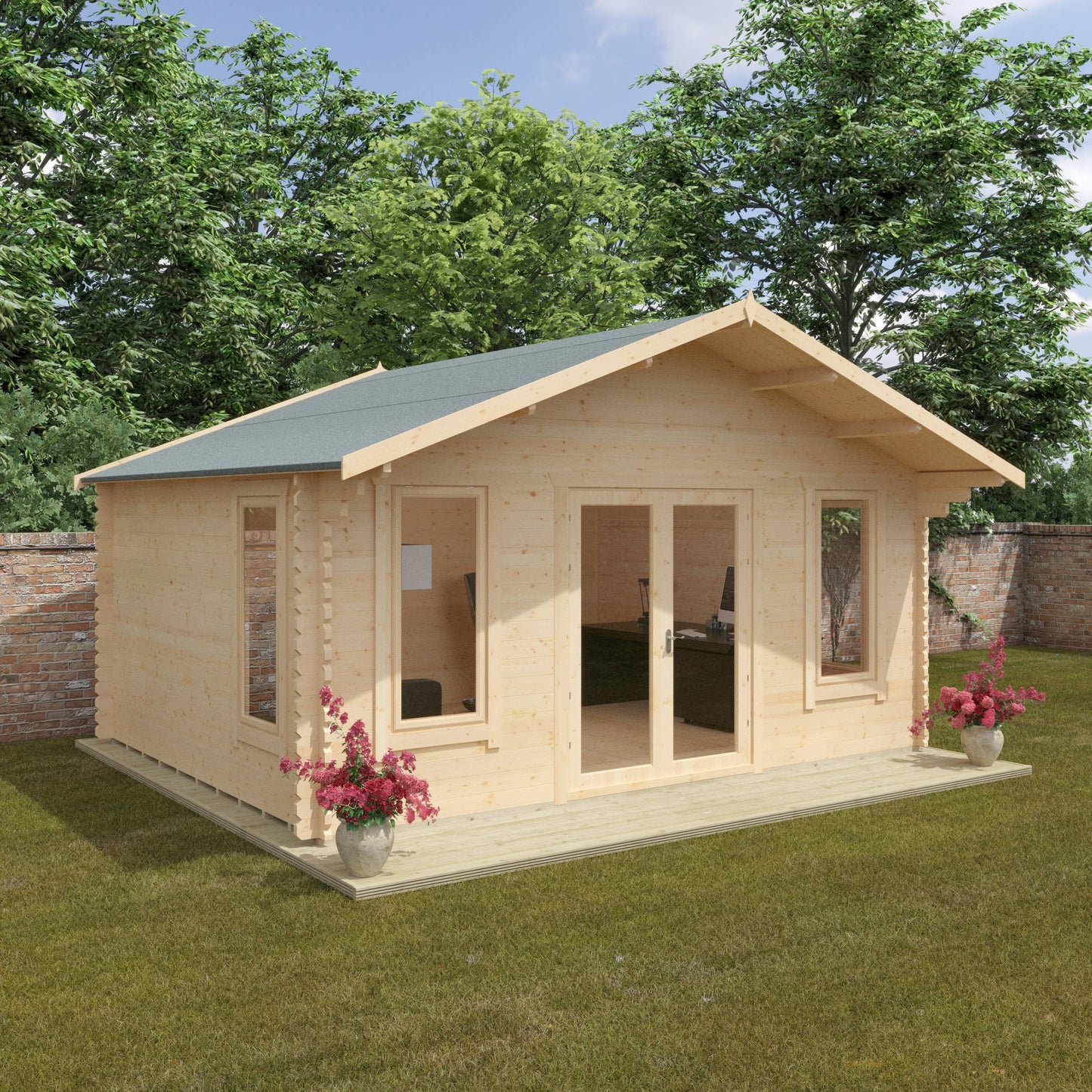 The Sutton 44mm - Log Cabins - Plymouth Sheds