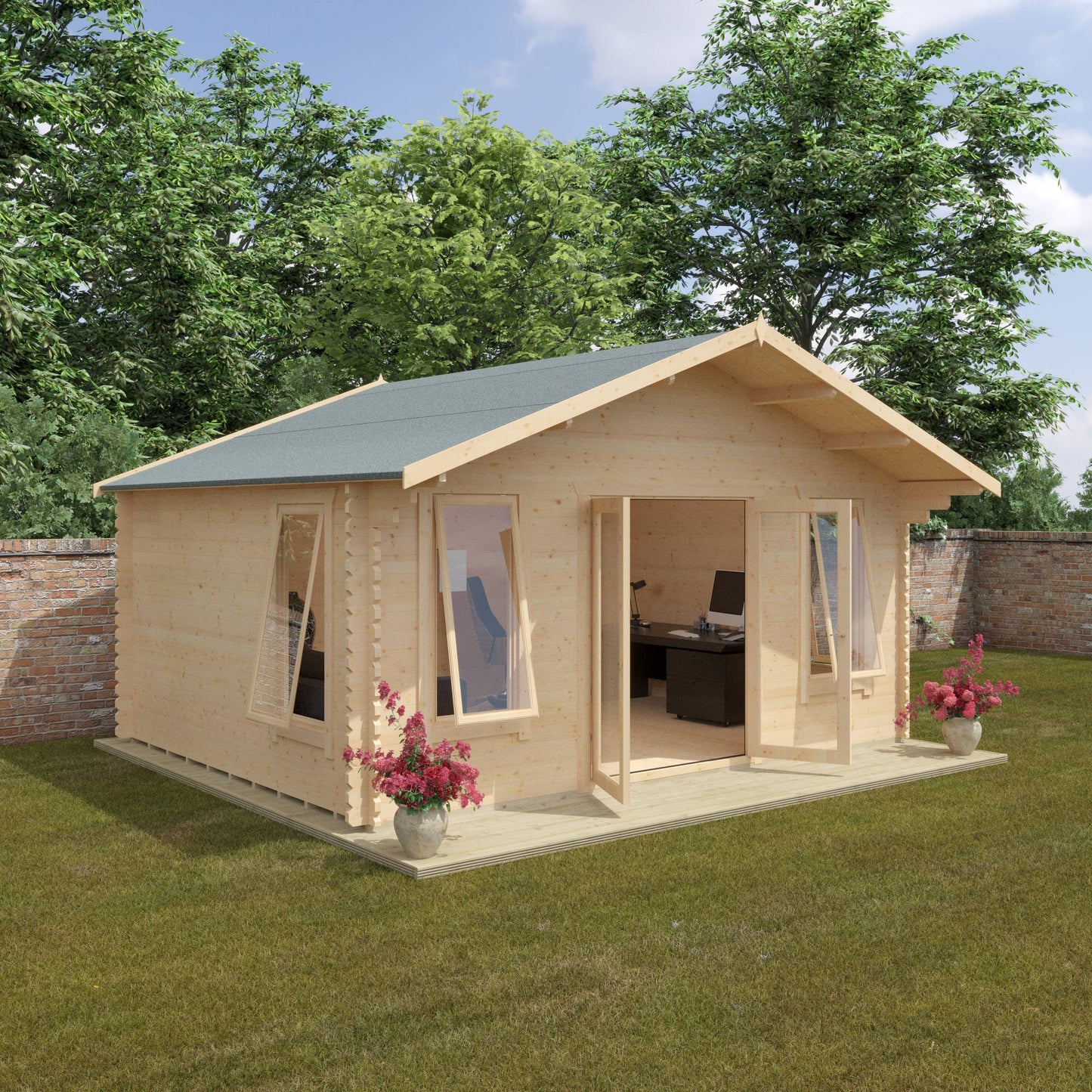 The Sutton 44mm - Log Cabins - Plymouth Sheds