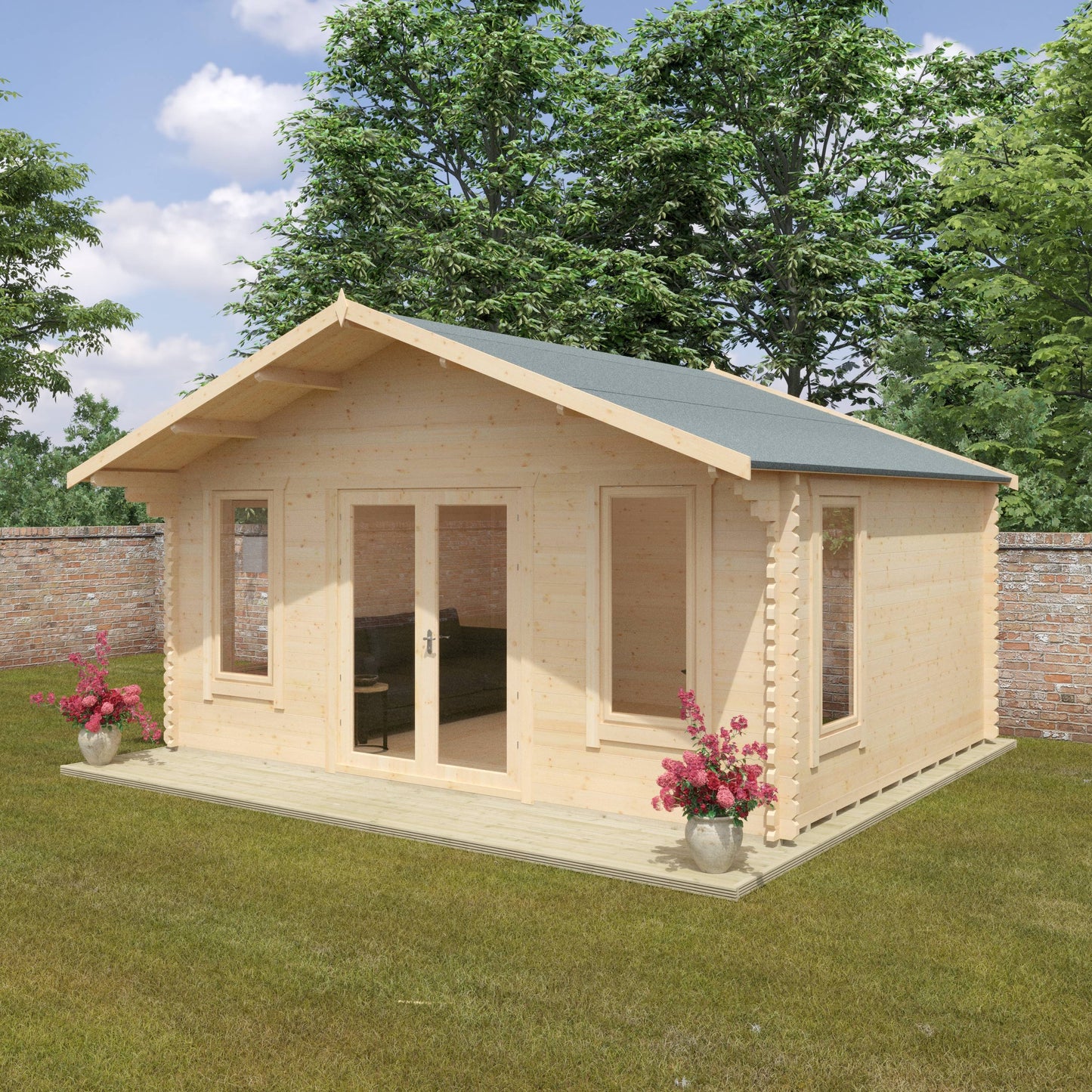 The Sutton 44mm - Log Cabins - Plymouth Sheds