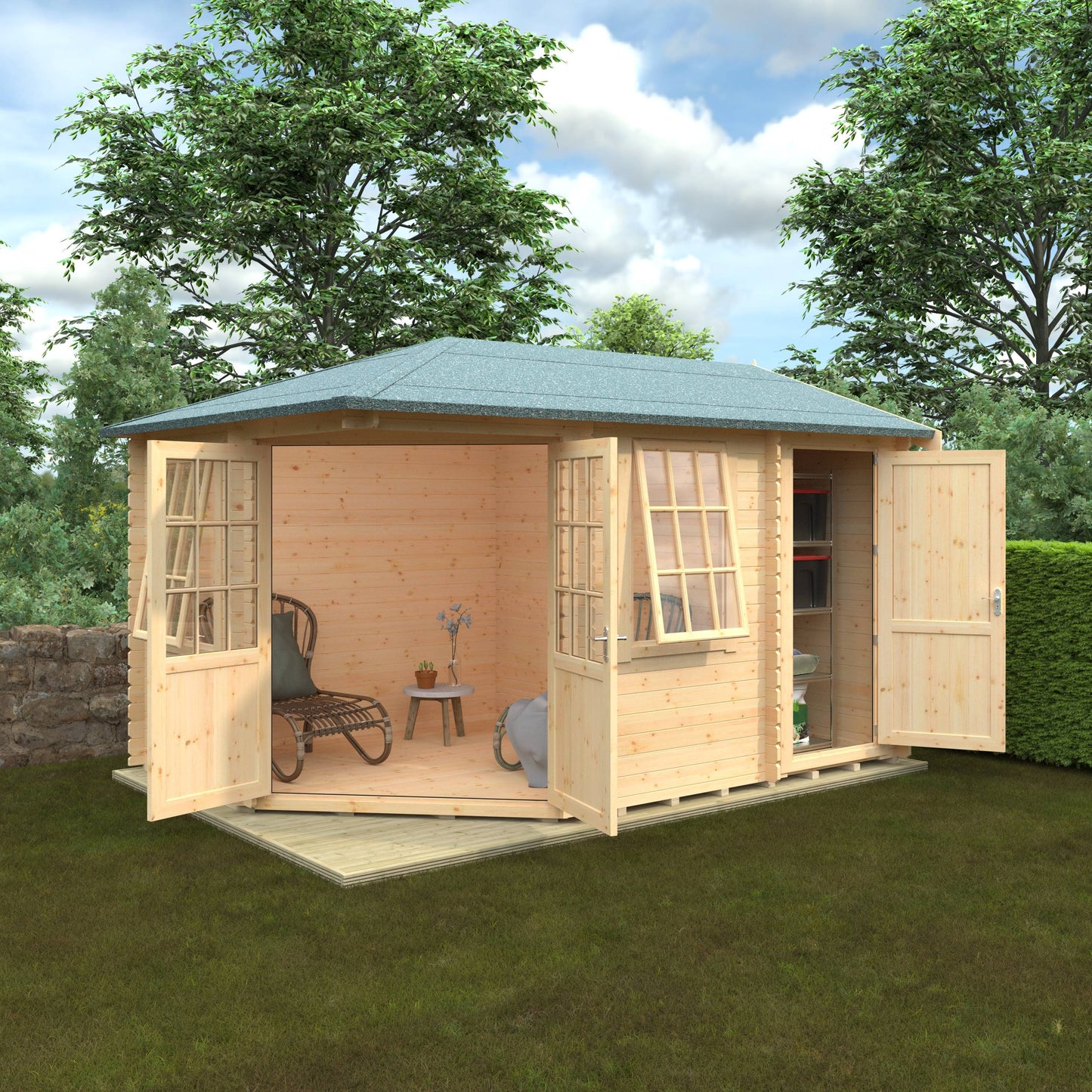 The Victoria 28mm - Log Cabins - Plymouth Sheds