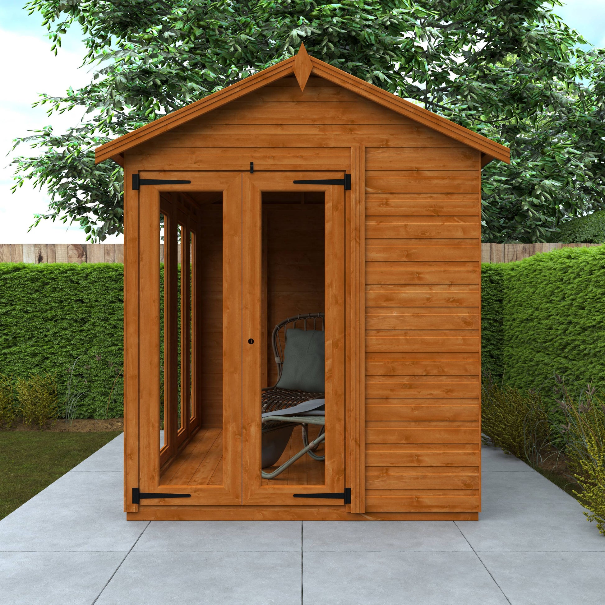 Flex Apex Full Pane Summerhouse - Cabin Bars - Plymouth Sheds