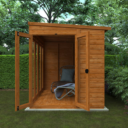 Flex Pent Full Pane Summerhouse - Cabin Bars - Plymouth Sheds