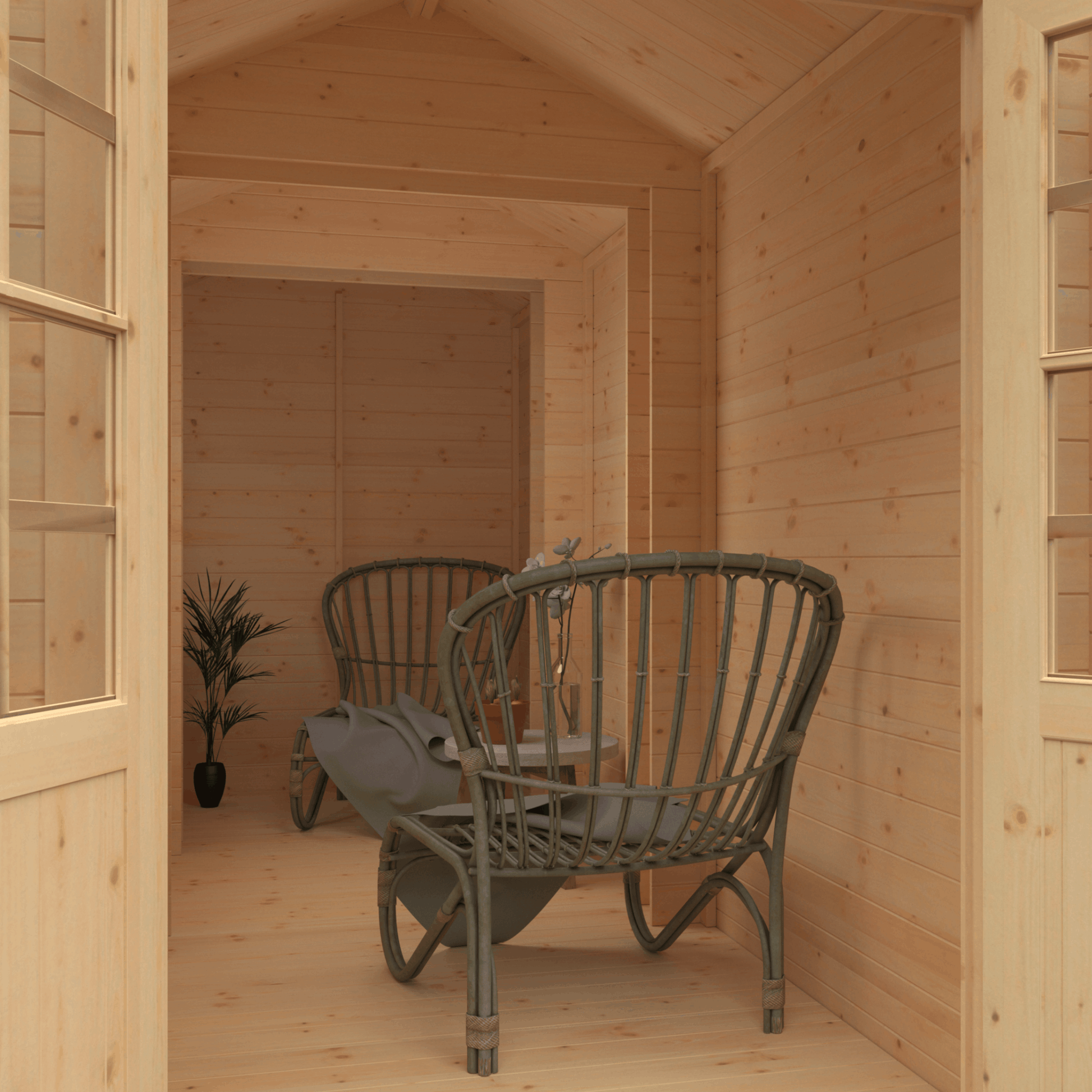The Georgia 19mm - Log Cabins - Plymouth Sheds