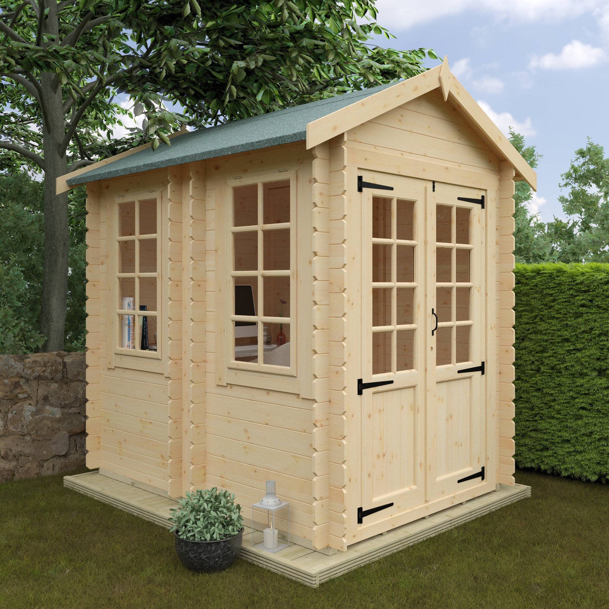 The Georgia 19mm - Log Cabins - Plymouth Sheds