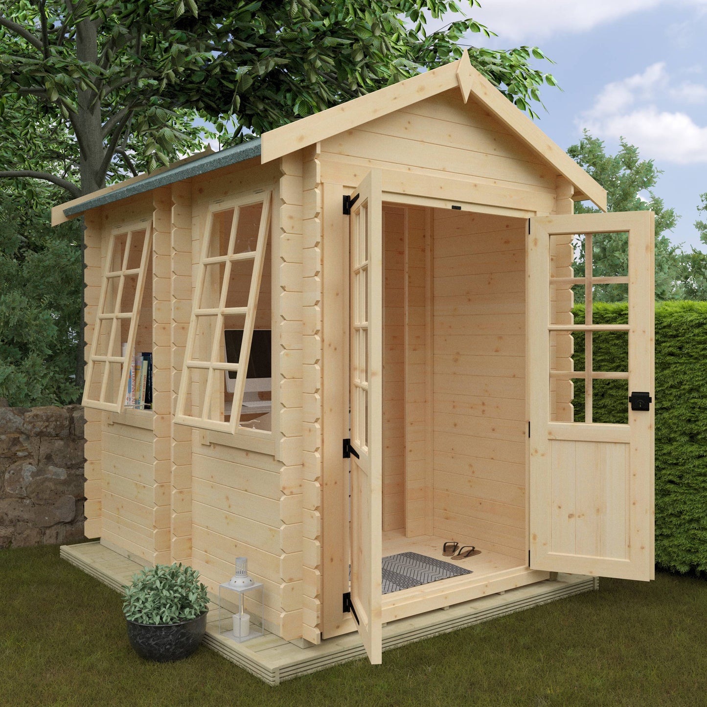 The Georgia 19mm - Log Cabins - Plymouth Sheds