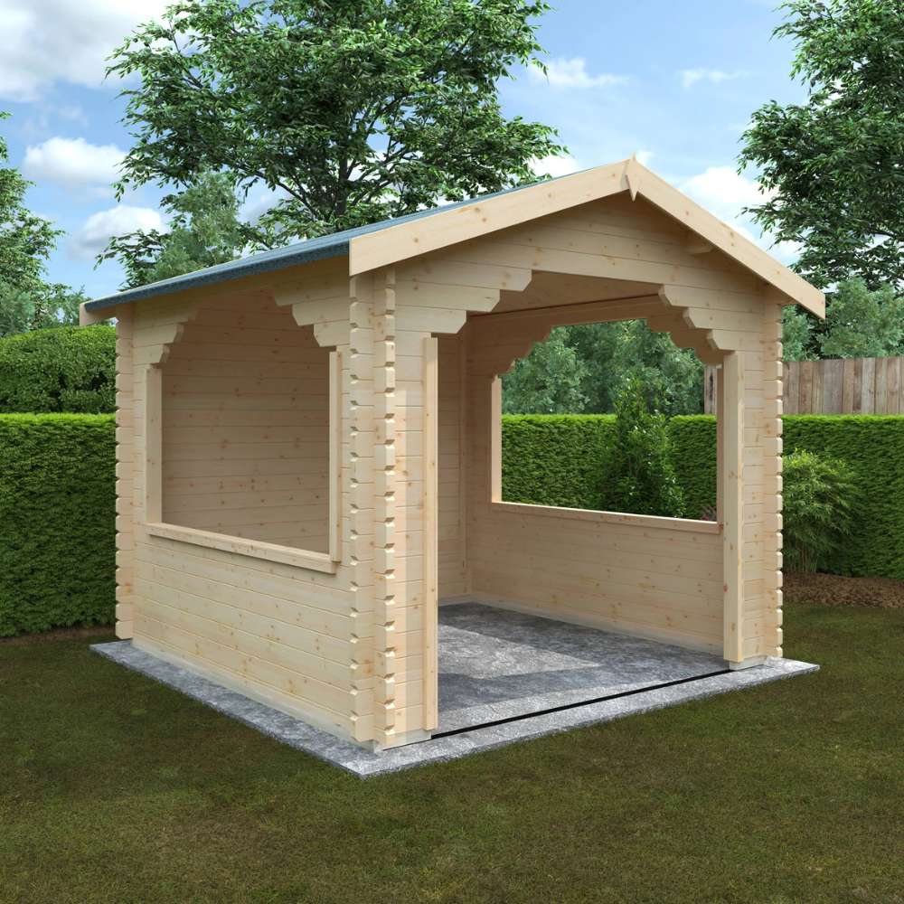 The Stowe Hot Tub Shelter Log Cabin 44mm