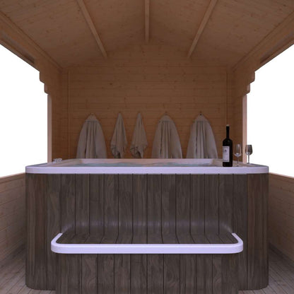 The Stowe Hot Tub Shelter Log Cabin 44mm