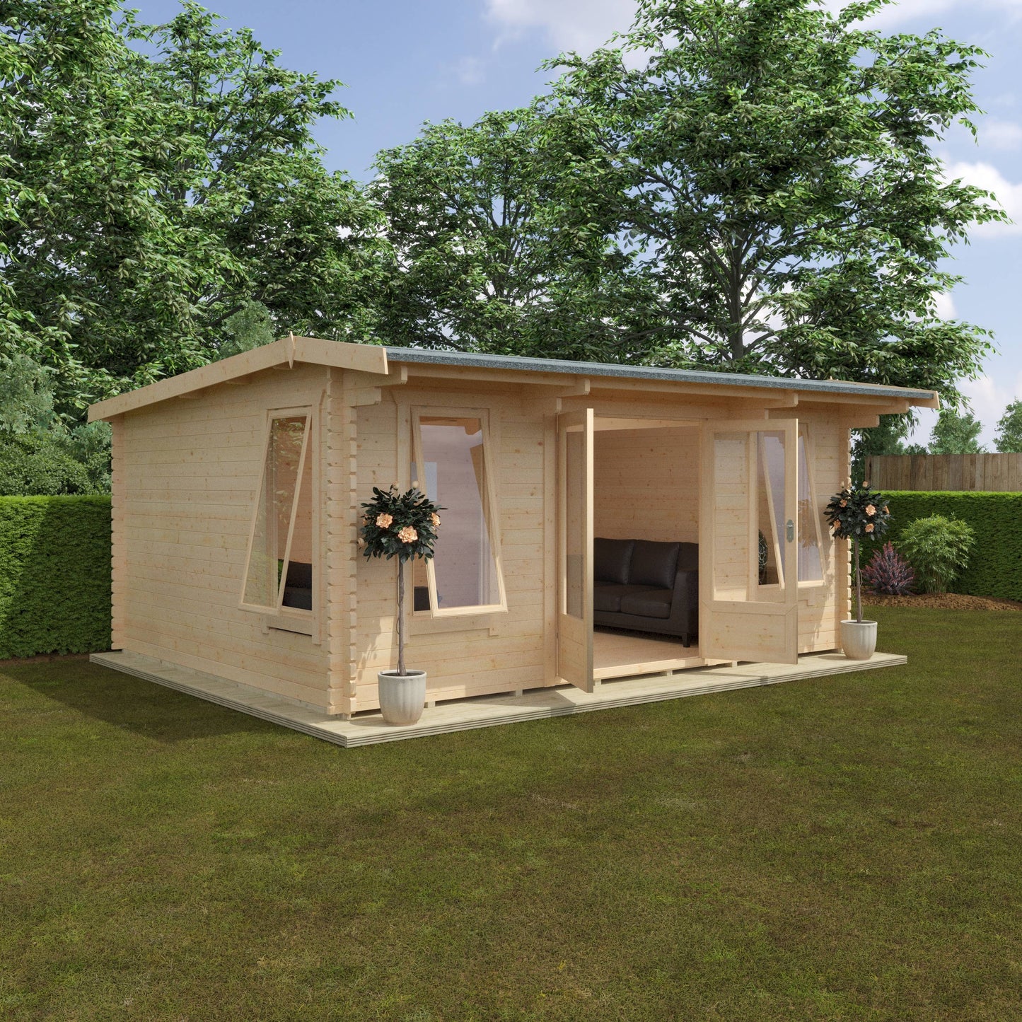 The Jacob 44mm - Log Cabins - Plymouth Sheds