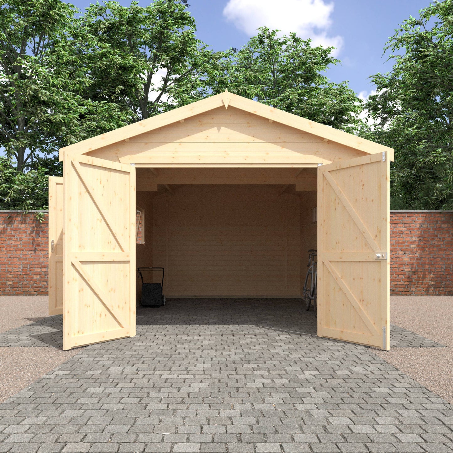 The Warwick Garage 44mm - Log Cabins - Plymouth Sheds