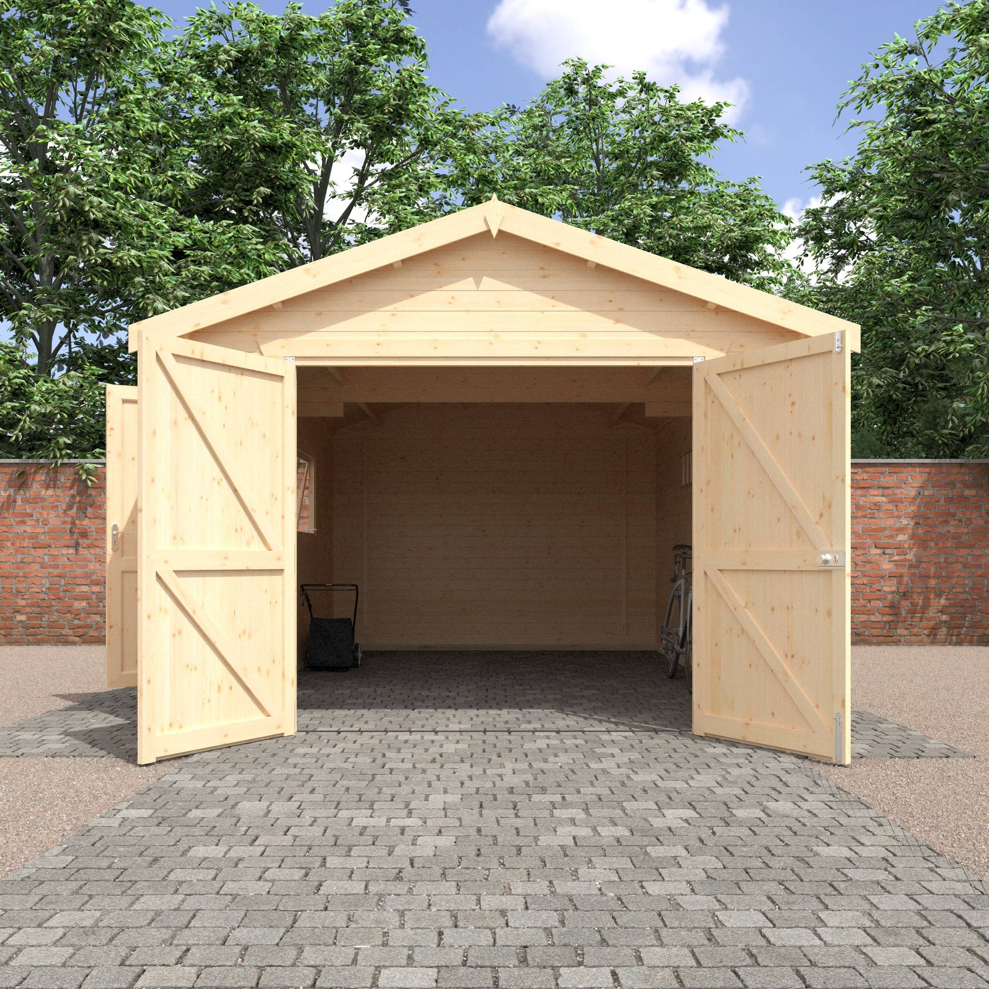 The Warwick Garage 44mm - Log Cabins - Plymouth Sheds