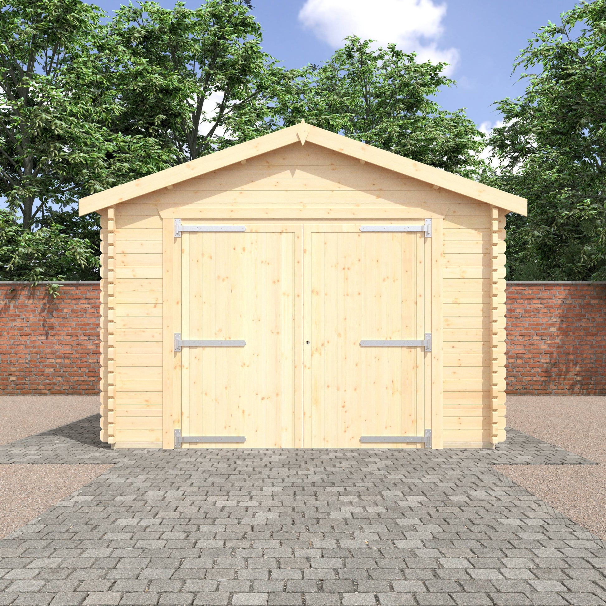 The Warwick Garage 44mm - Log Cabins - Plymouth Sheds