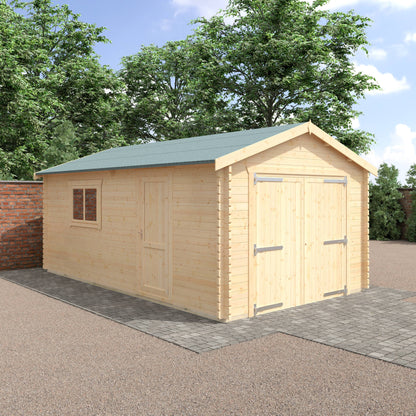 The Warwick Garage 44mm - Log Cabins - Plymouth Sheds