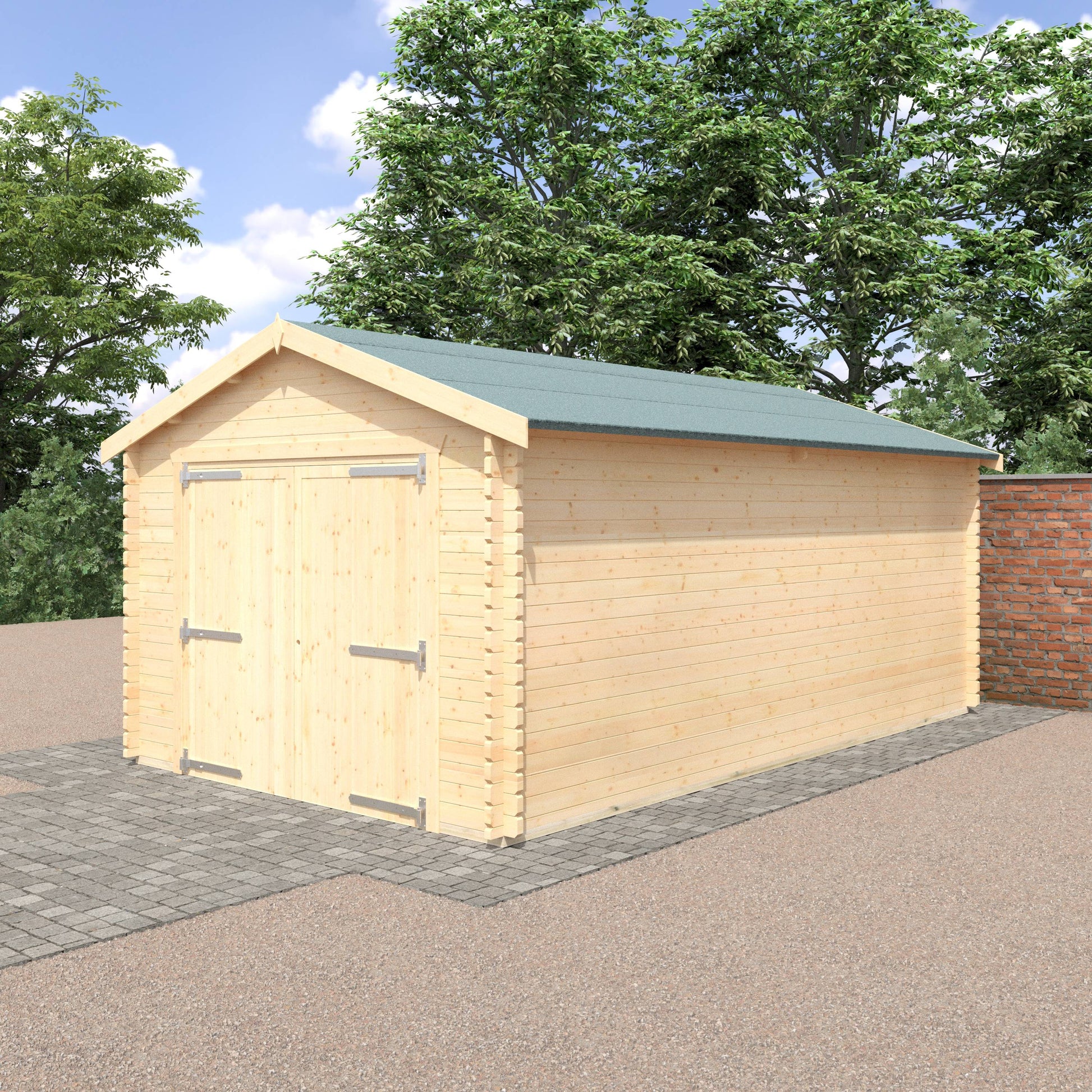 The Warwick Garage 44mm - Log Cabins - Plymouth Sheds