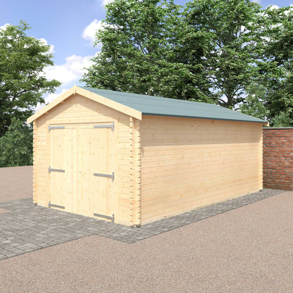 The Warwick Garage 44mm - Log Cabins - Plymouth Sheds