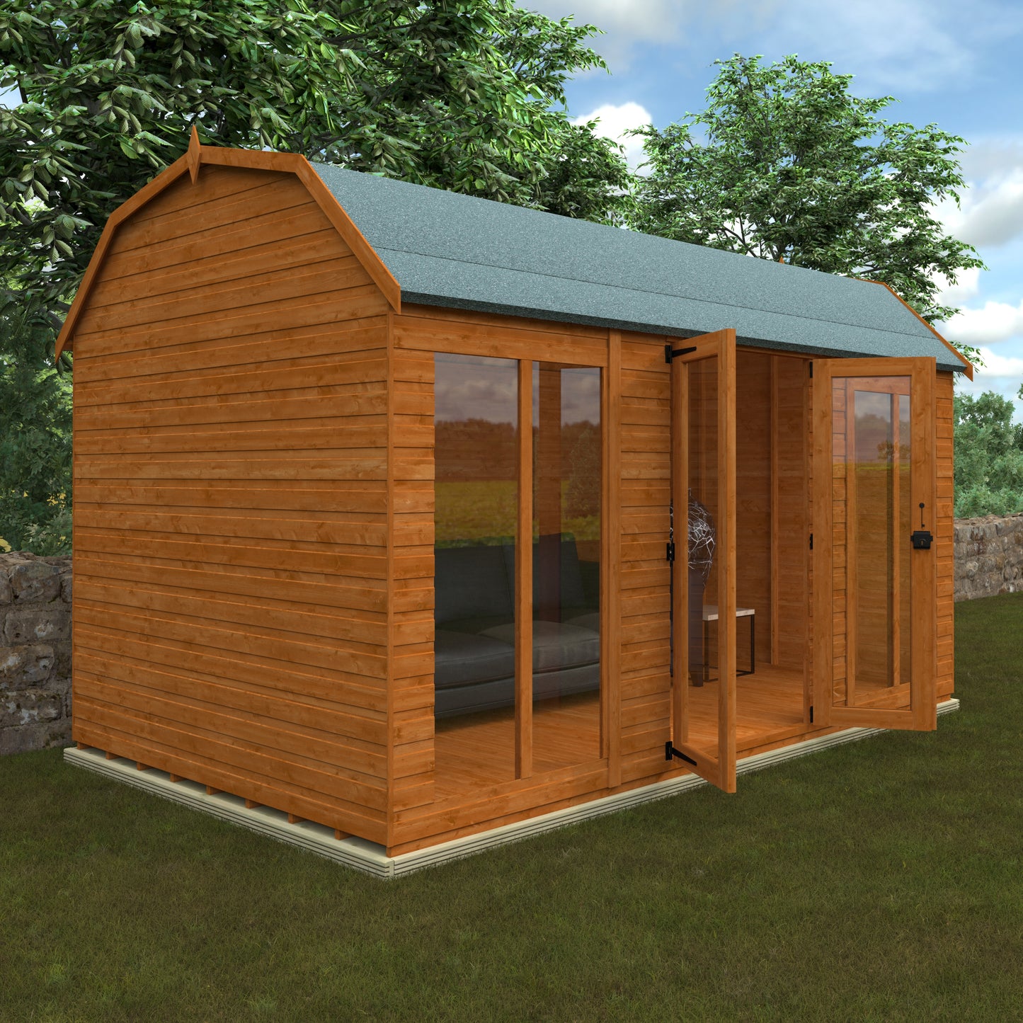 Full Pane Barn Roof Summerhouse