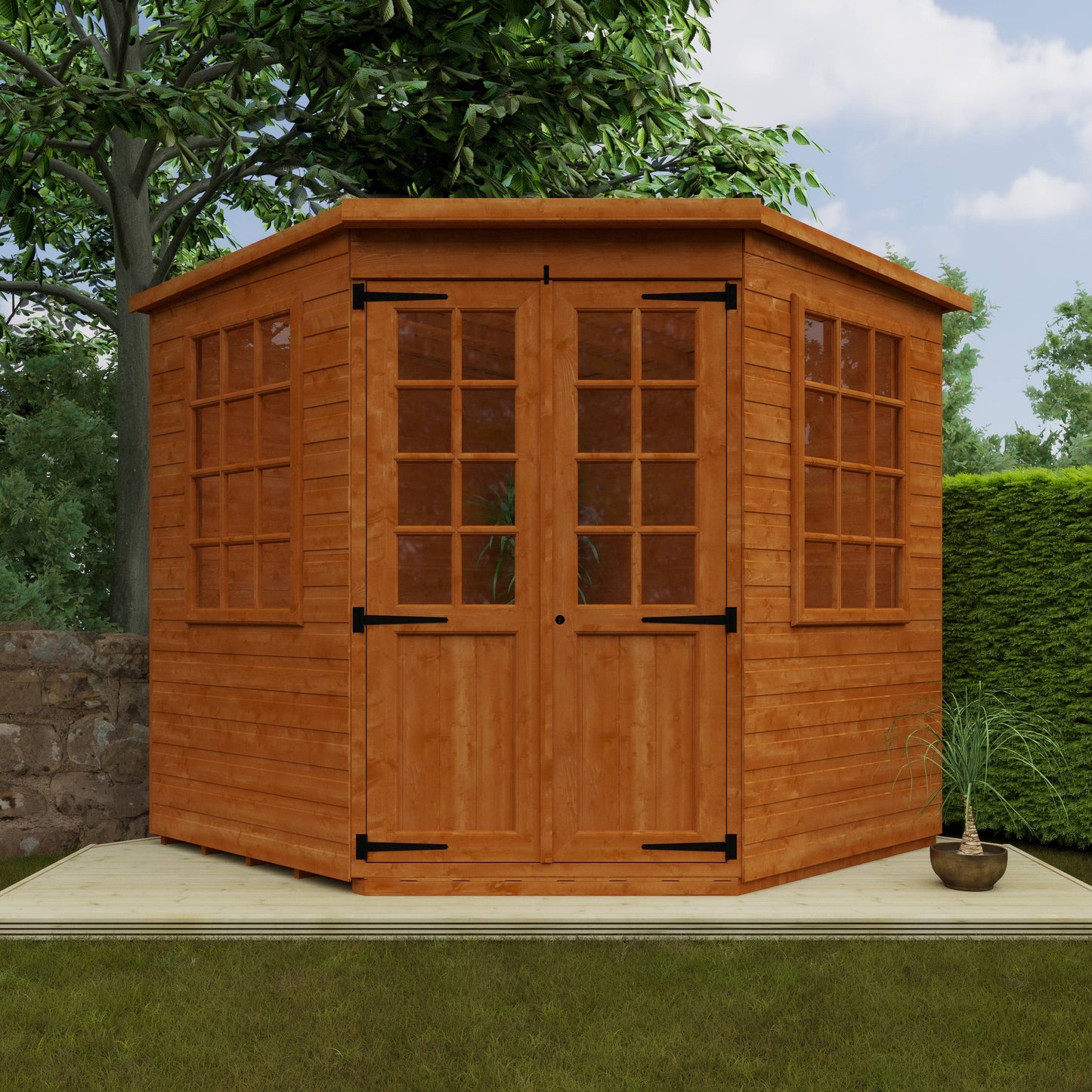 Pentagon Cornerhouse - Standard Summerhouse - Plymouth Sheds
