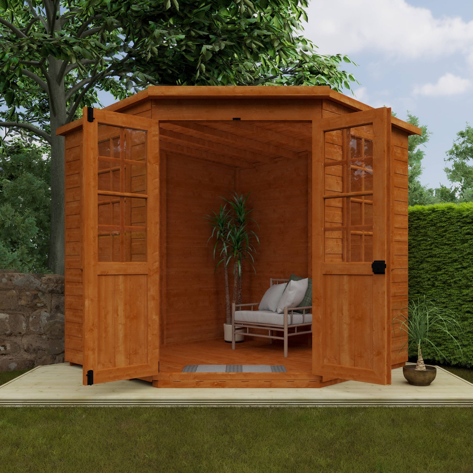 Pentagon Cornerhouse - Standard Summerhouse - Plymouth Sheds