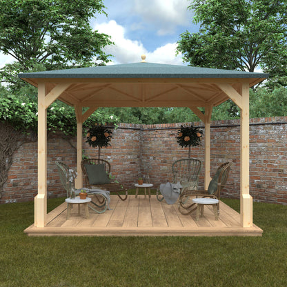 The Roofed Pergola - Cabin Bars - Plymouth Sheds