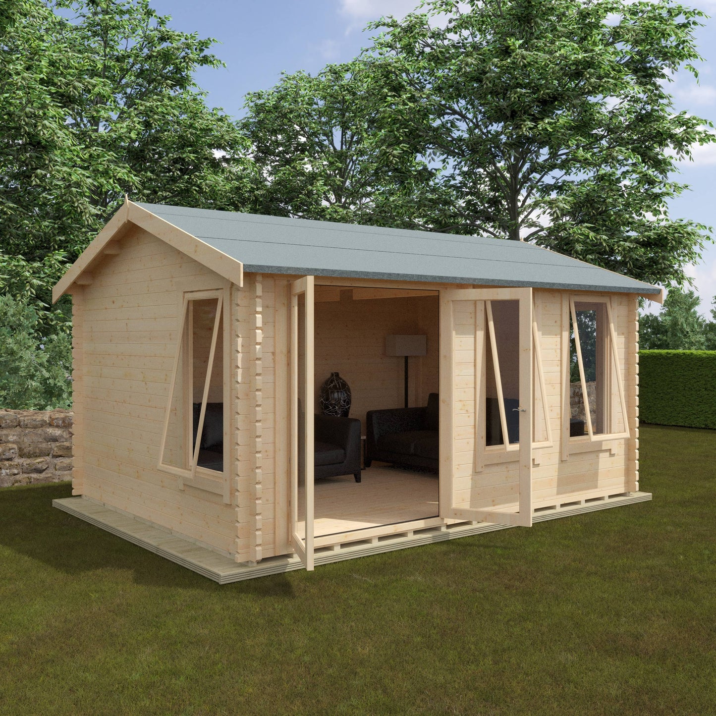 The Sherborne 44mm - Log Cabins - Plymouth Sheds